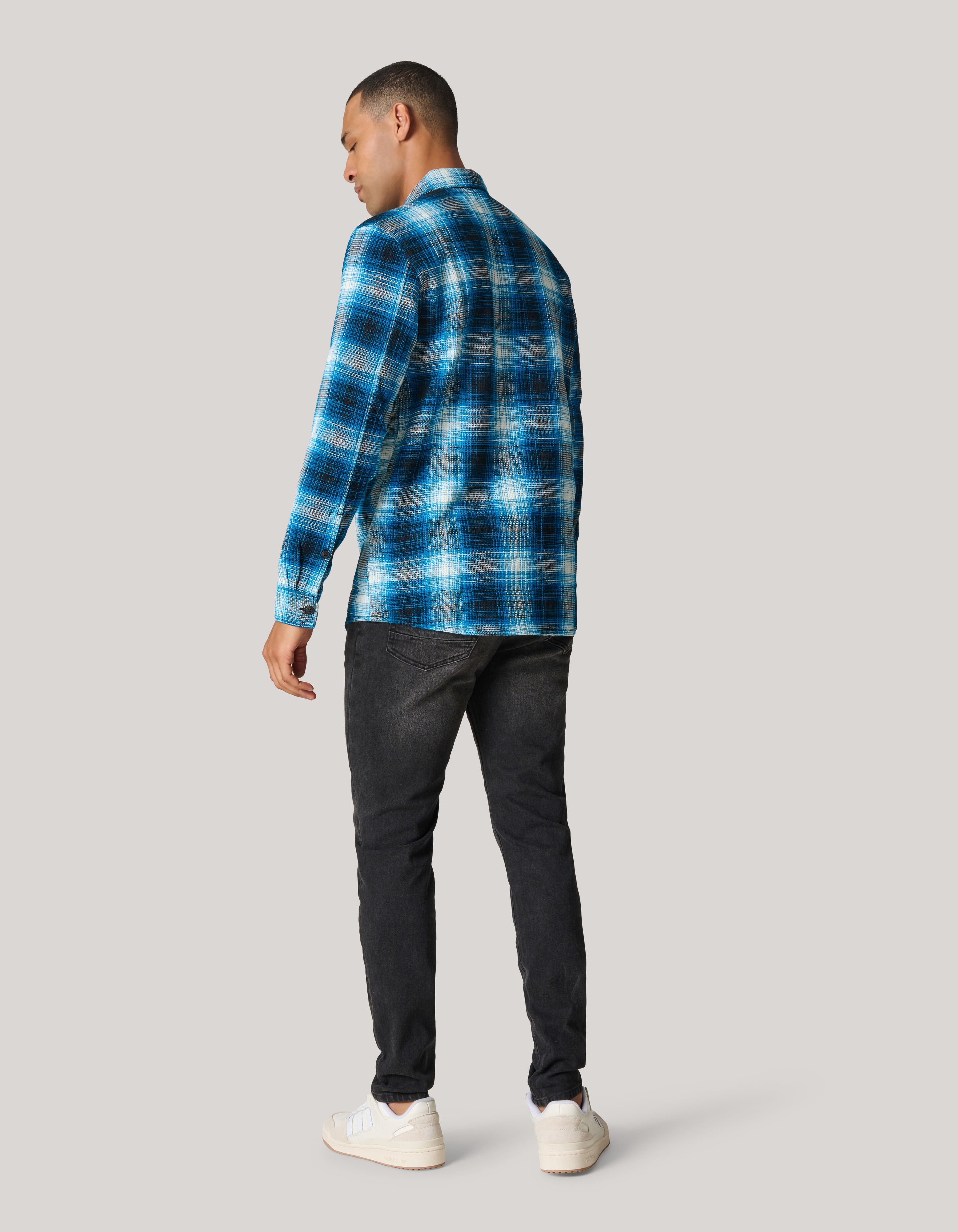 Washed Tapered Fit Jeans Zwart L32 SHOEBY MEN
