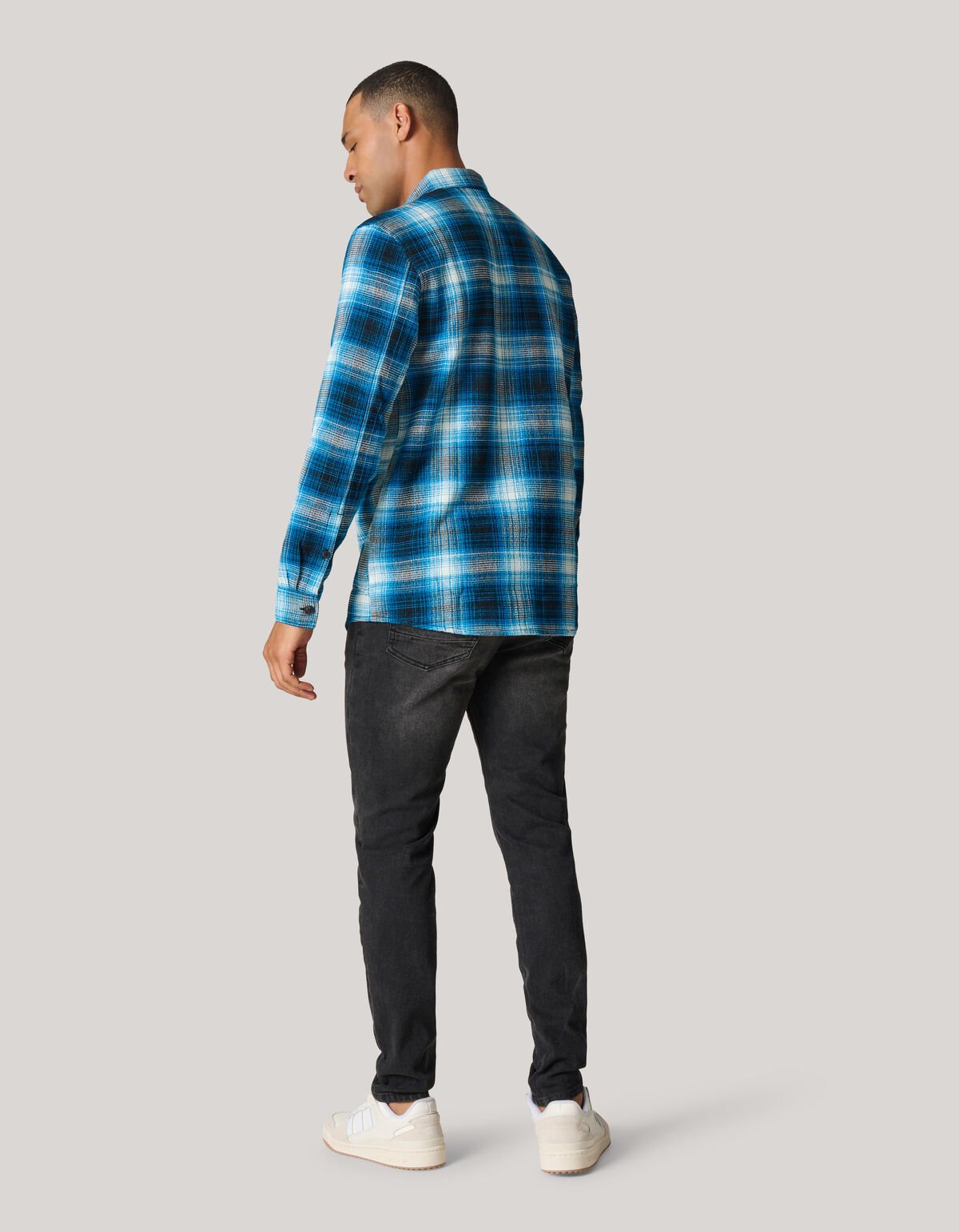Washed Tapered Fit Jeans Zwart L32 SHOEBY MEN