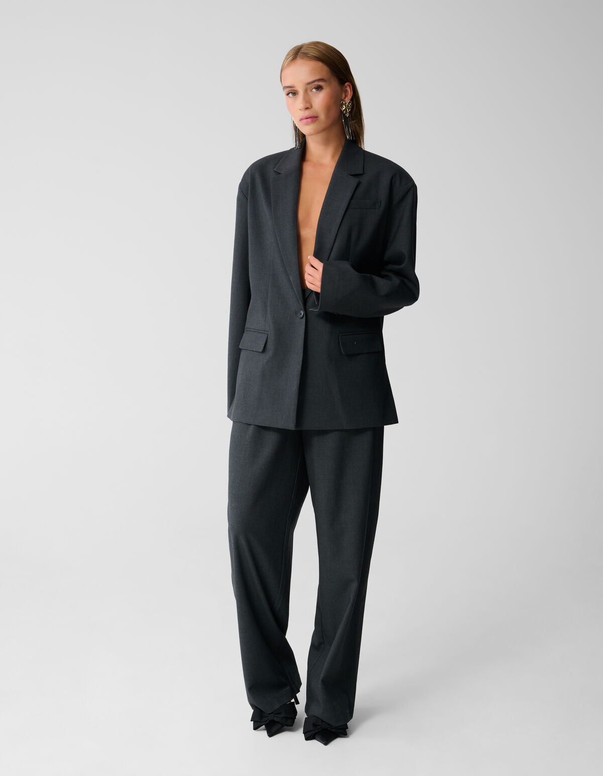 Oversized Blazer Donkergrijs SHOEBY WOMEN