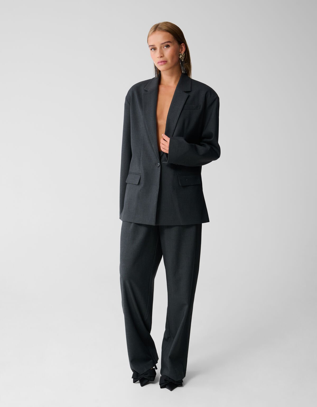 Oversized Blazer Donkergrijs SHOEBY WOMEN