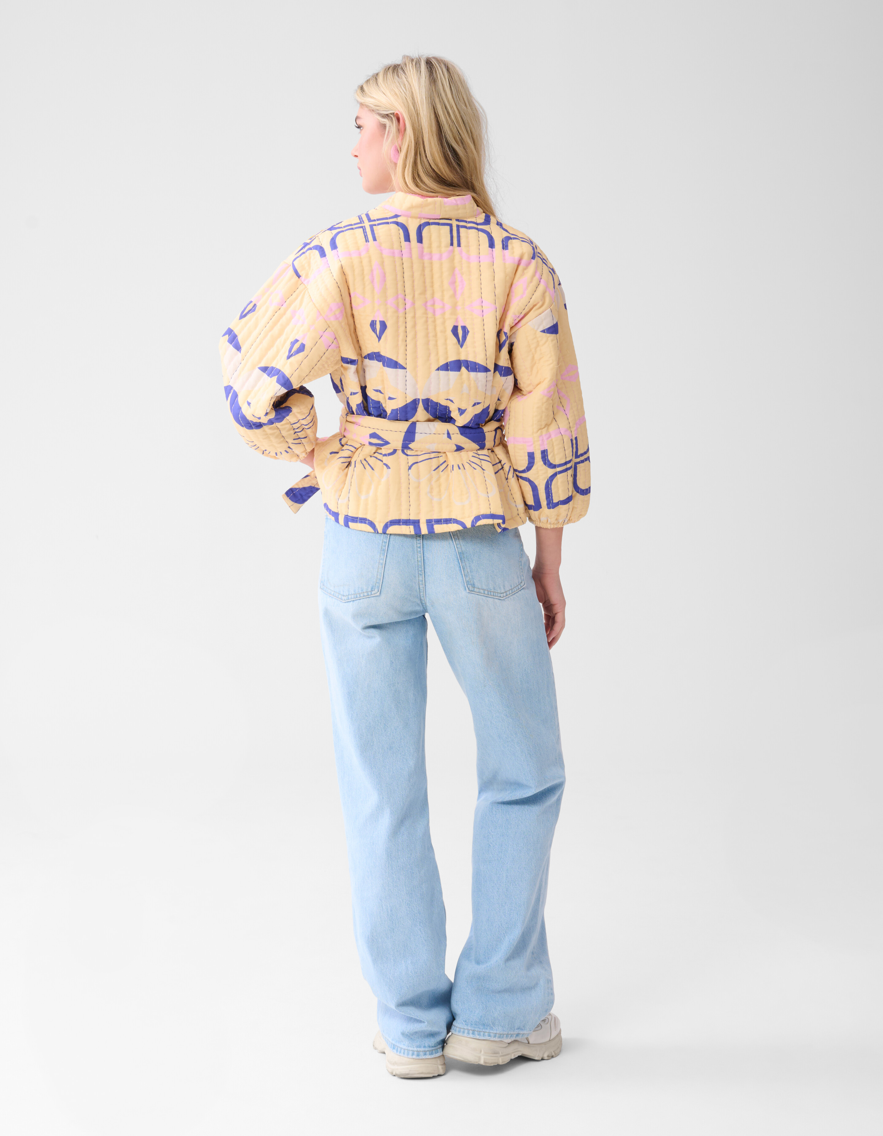 Artwork Kimono Jacket Geel SHOEBY WOMEN