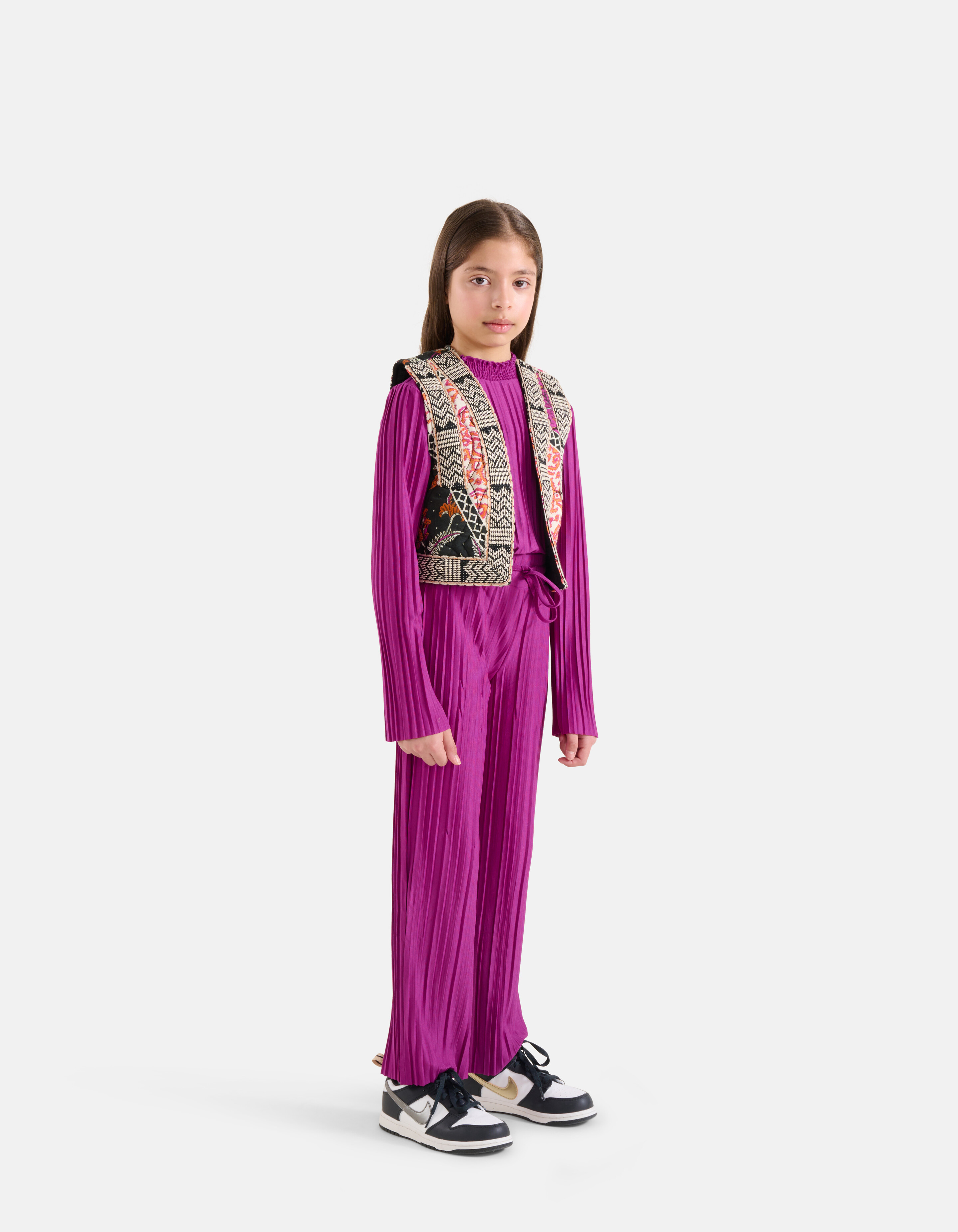 Plisse Palazzo Broek Paars SHOEBY GIRLS