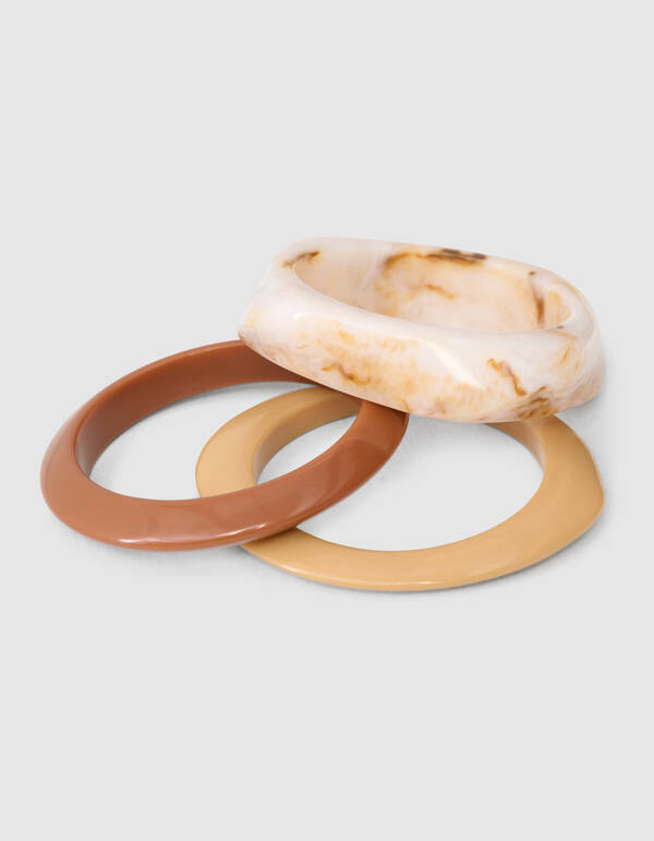 Big Bangle Set Beige SHOEBY ACCESSOIRES