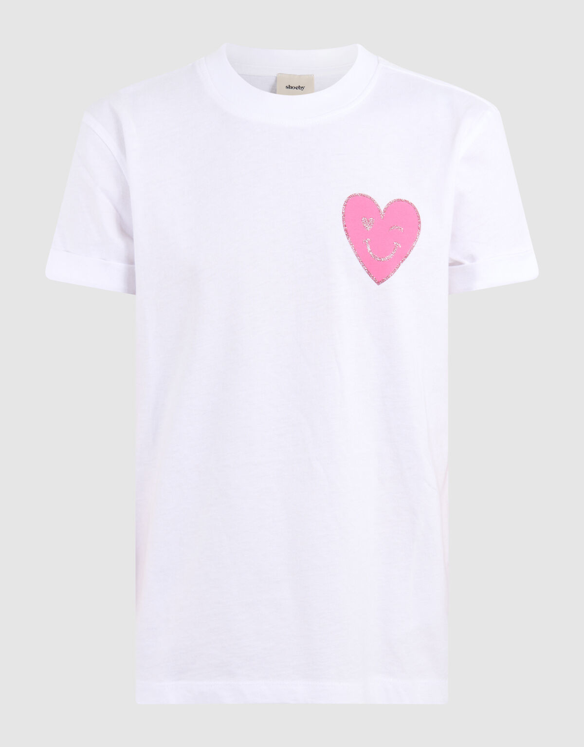 Smiley Heart T-shirt Wit SHOEBY GIRLS