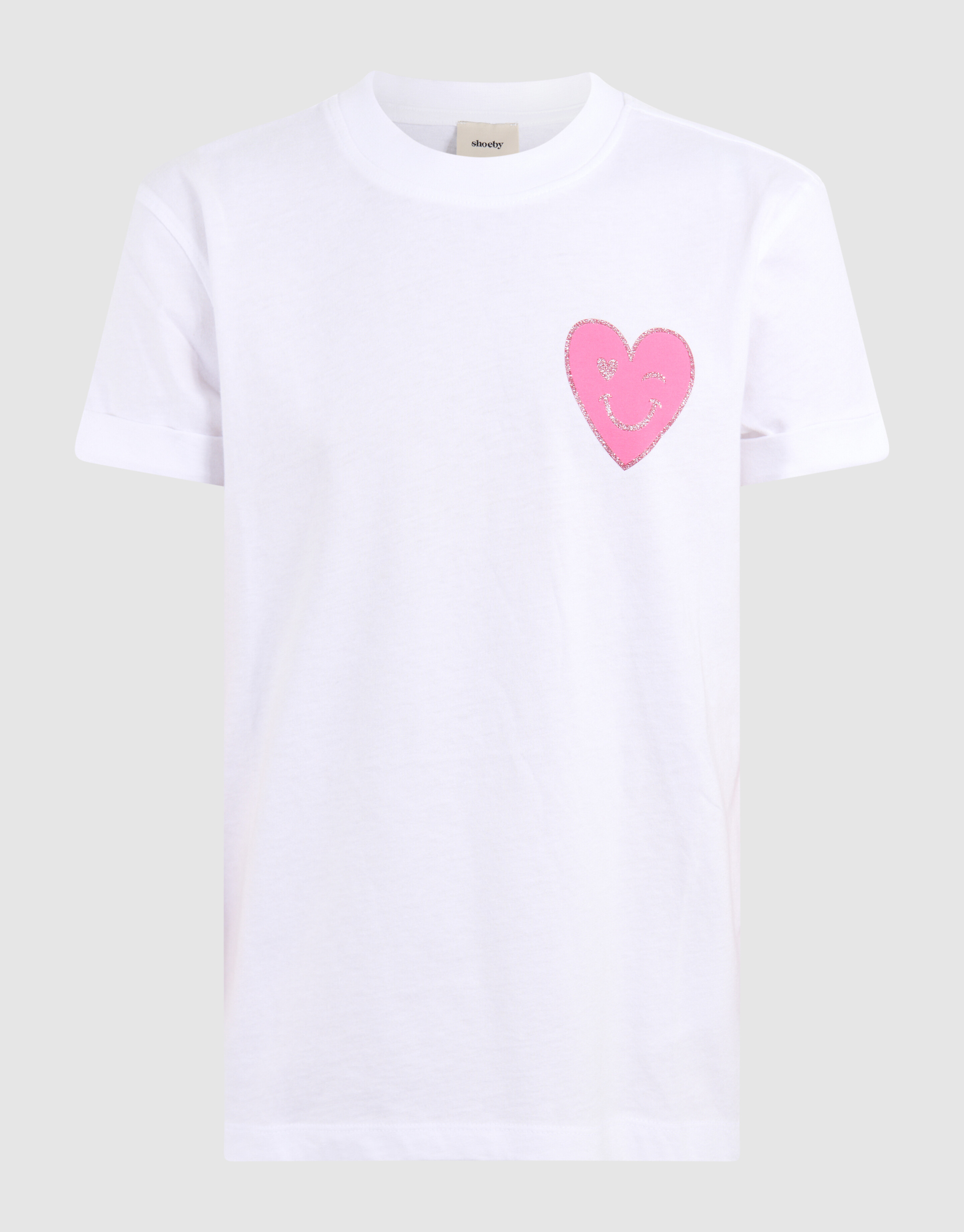 Smiley Heart T-shirt Wit SHOEBY GIRLS