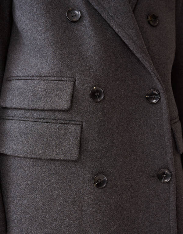 Lange Trenchcoat Donkergrijs SHOEBY WOMEN