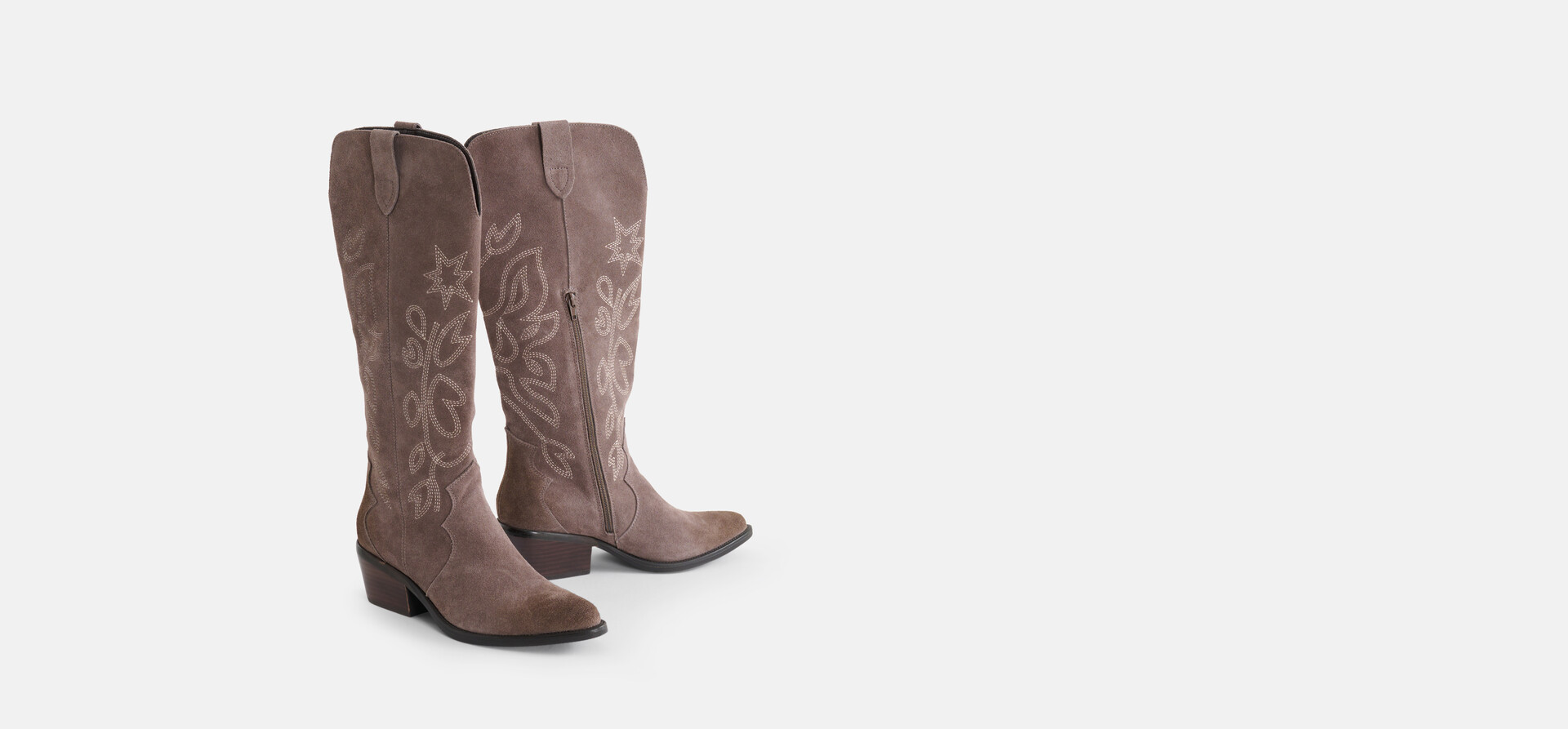 Suede Western Laarzen Taupe SHOEBY SHOES