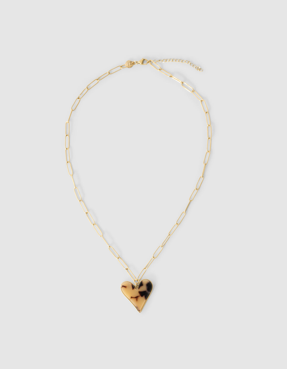 Heart Ketting Bruin/Goud SHOEBY ACCESSOIRES