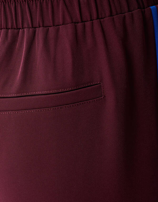 Sporty Wide Leg Broek Donkerrood SHOEBY WOMEN