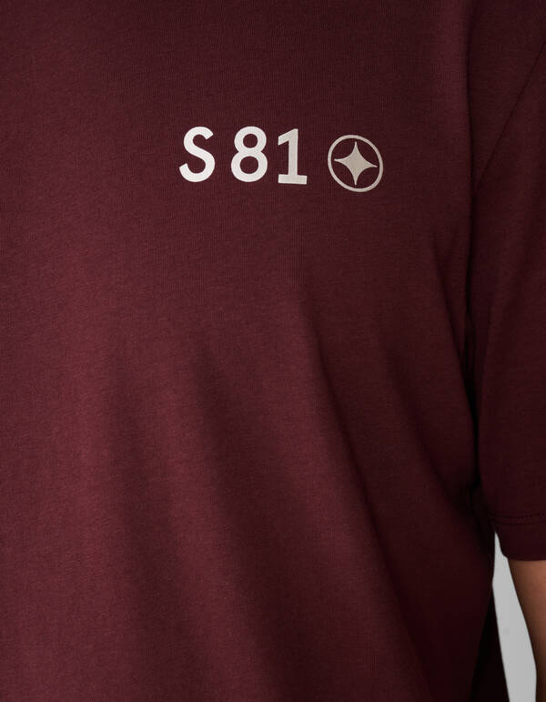 Gradient Logo Artwork T-shirt Donkerrood SHOEBY MEN