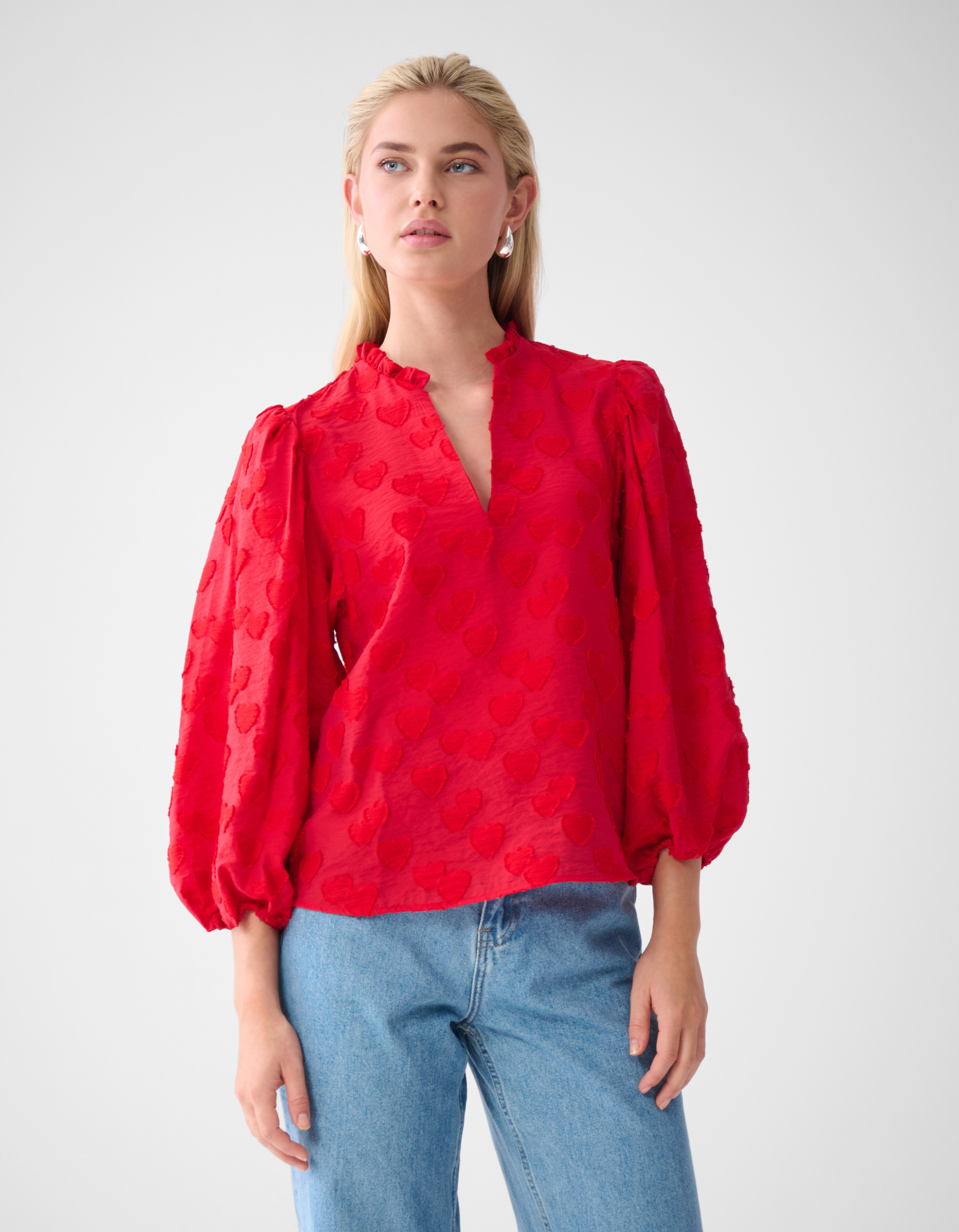 Heart Blouse Rood SHOEBY WOMEN
