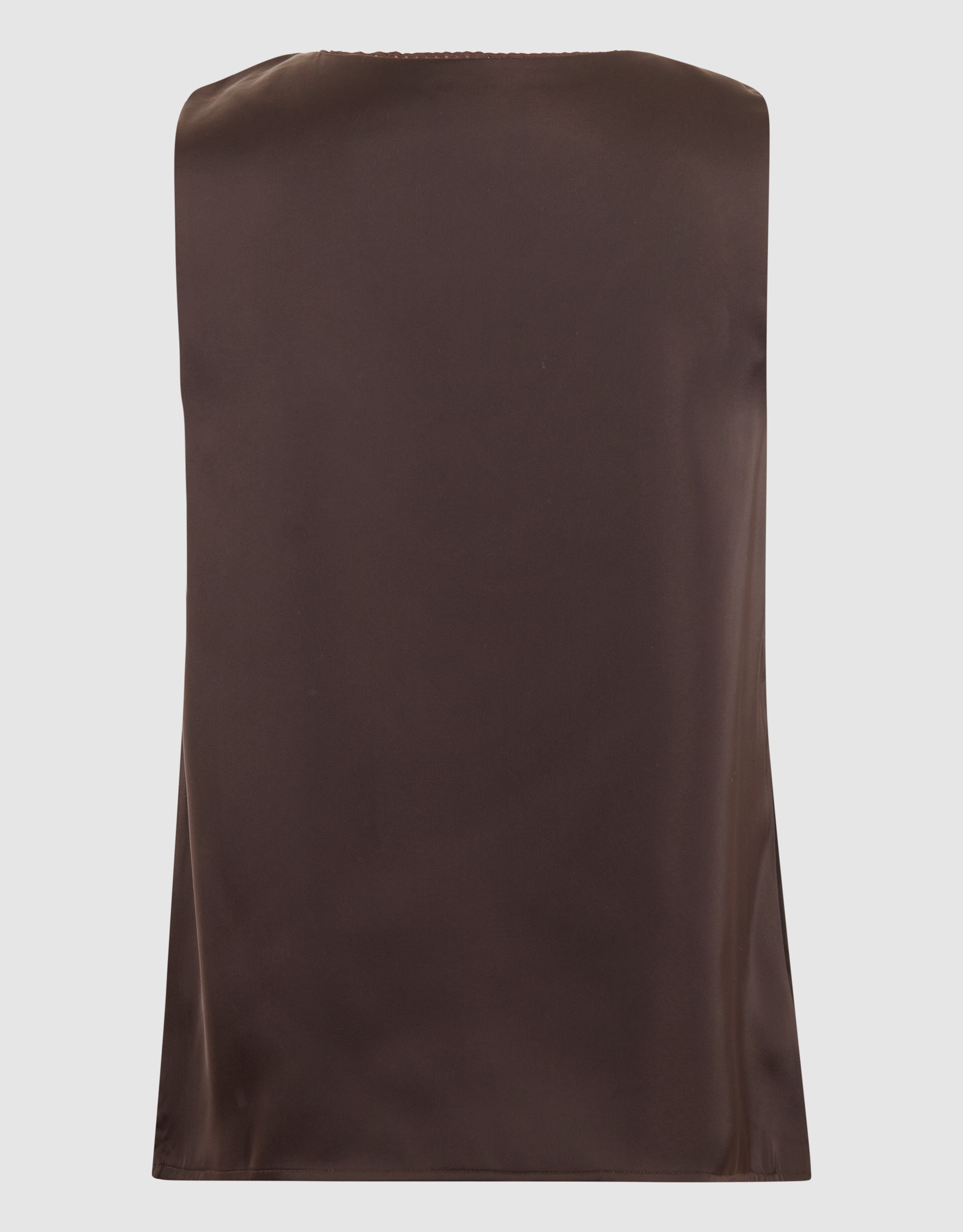 Satijnen Top Donkerbruin By Mieke SHOEBY WOMEN