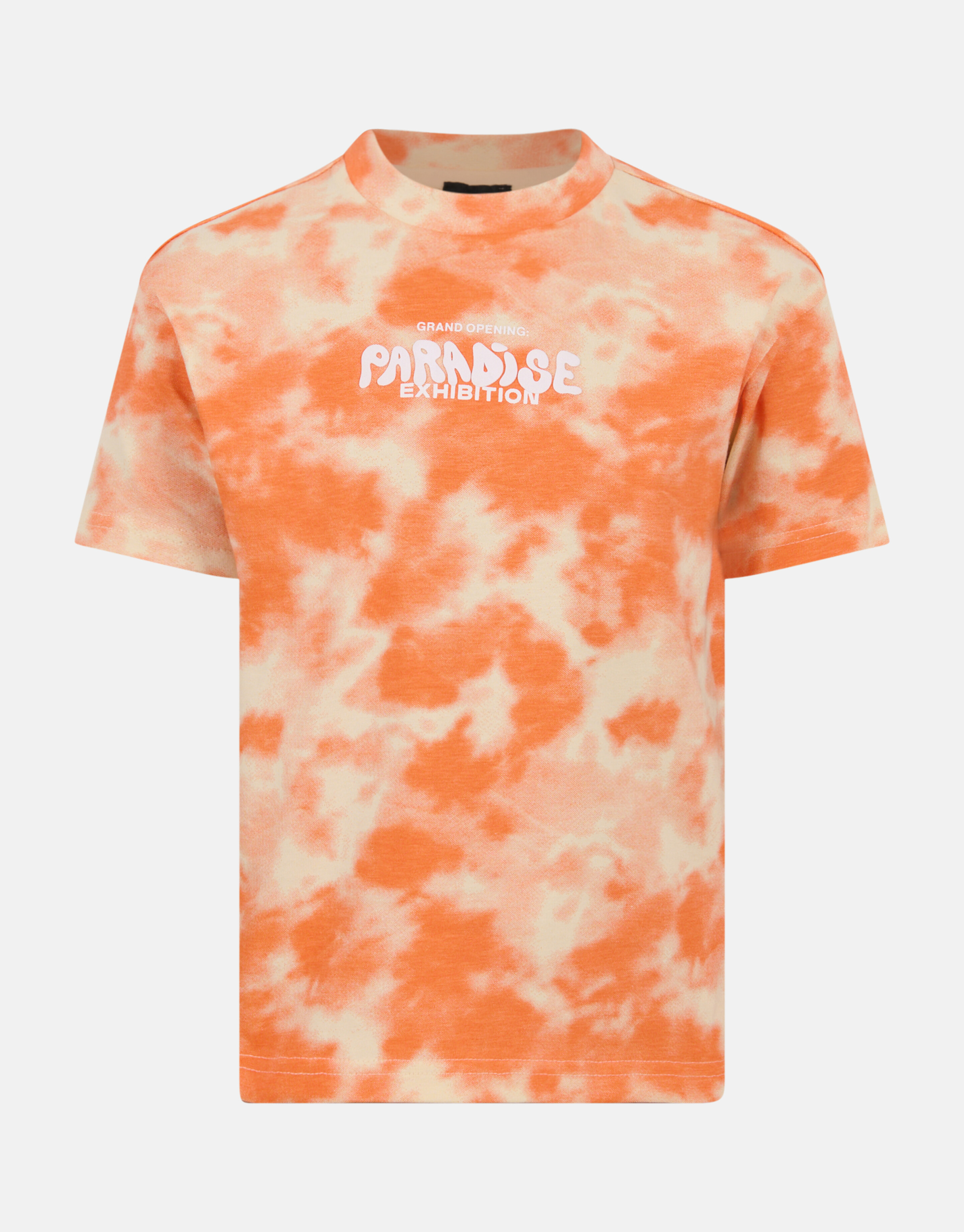 Tie Dye Print T-shirt Oranje SHOEBY BOYS