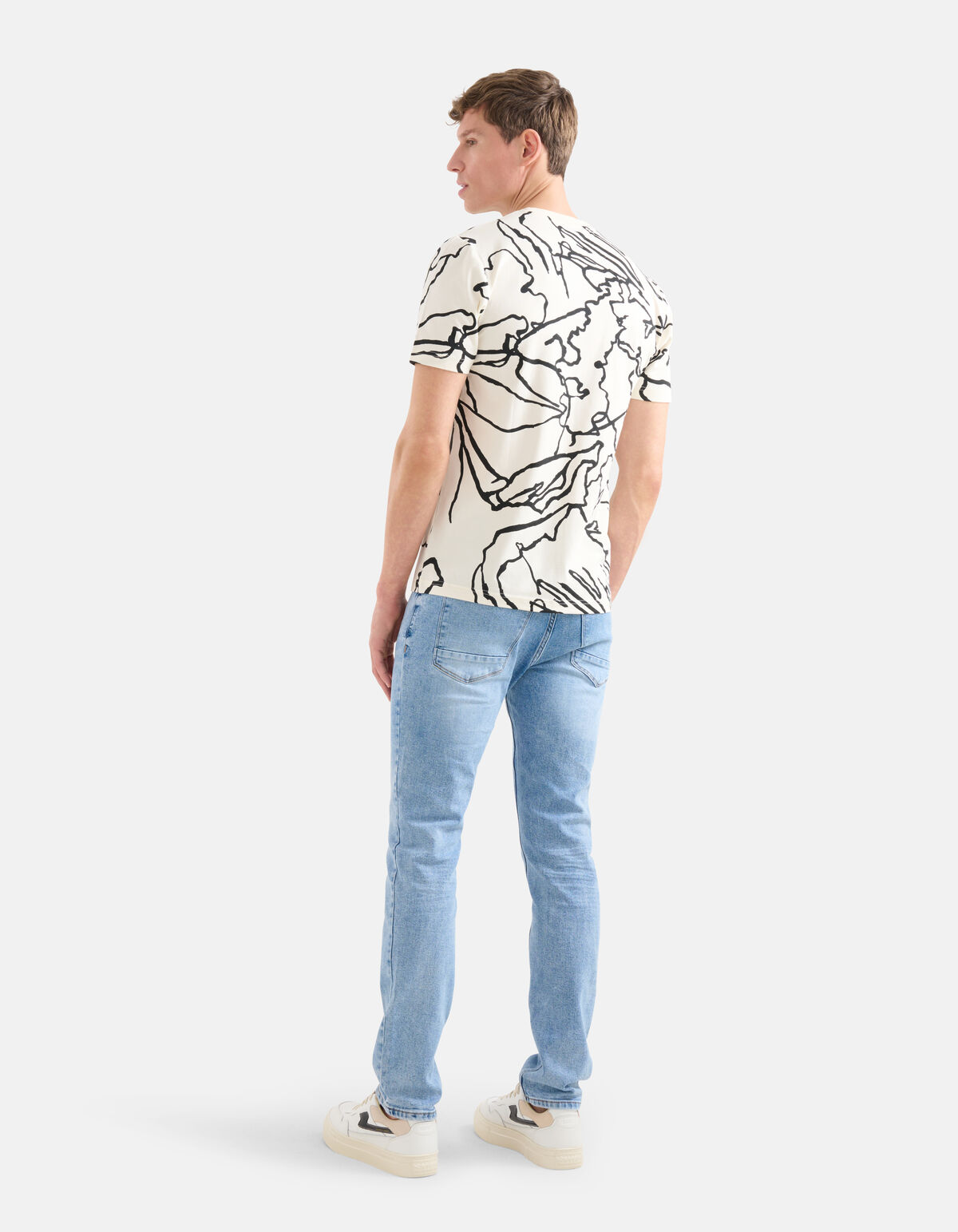 Line T-shirt Gebroken Wit SHOEBY MEN