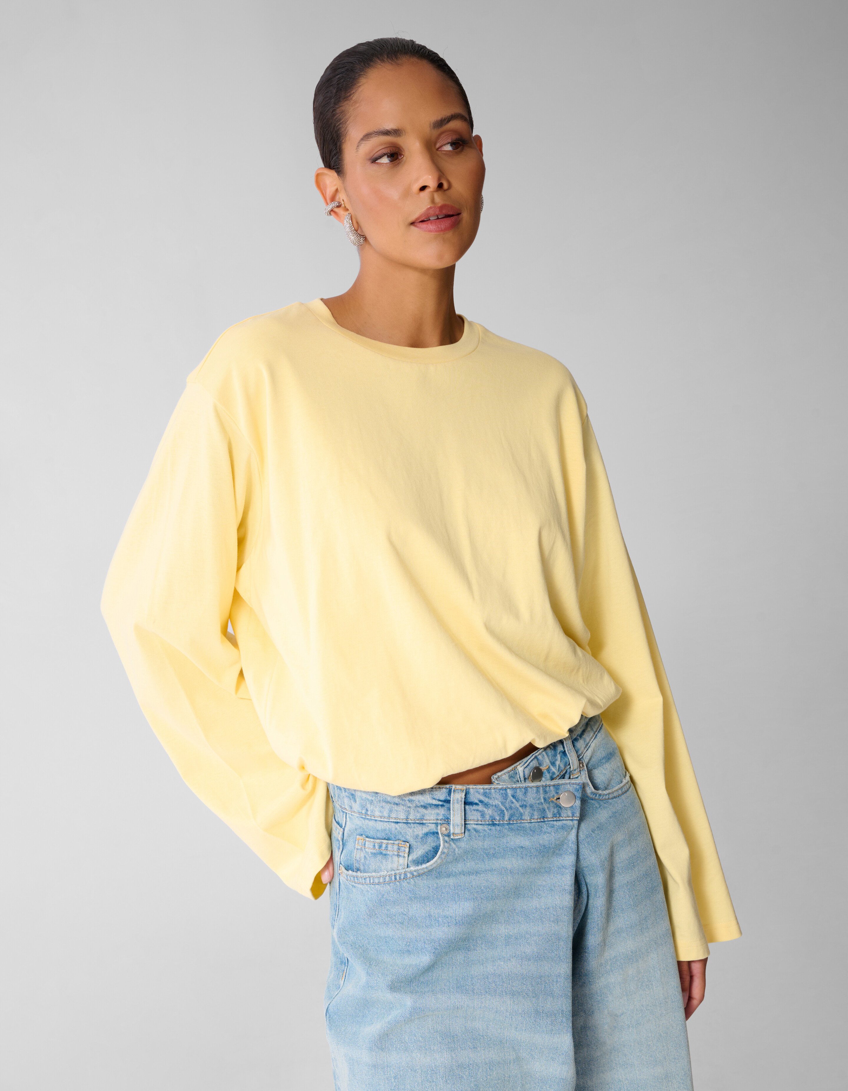 Balloon Longsleeve Geel SHOEBY WOMEN