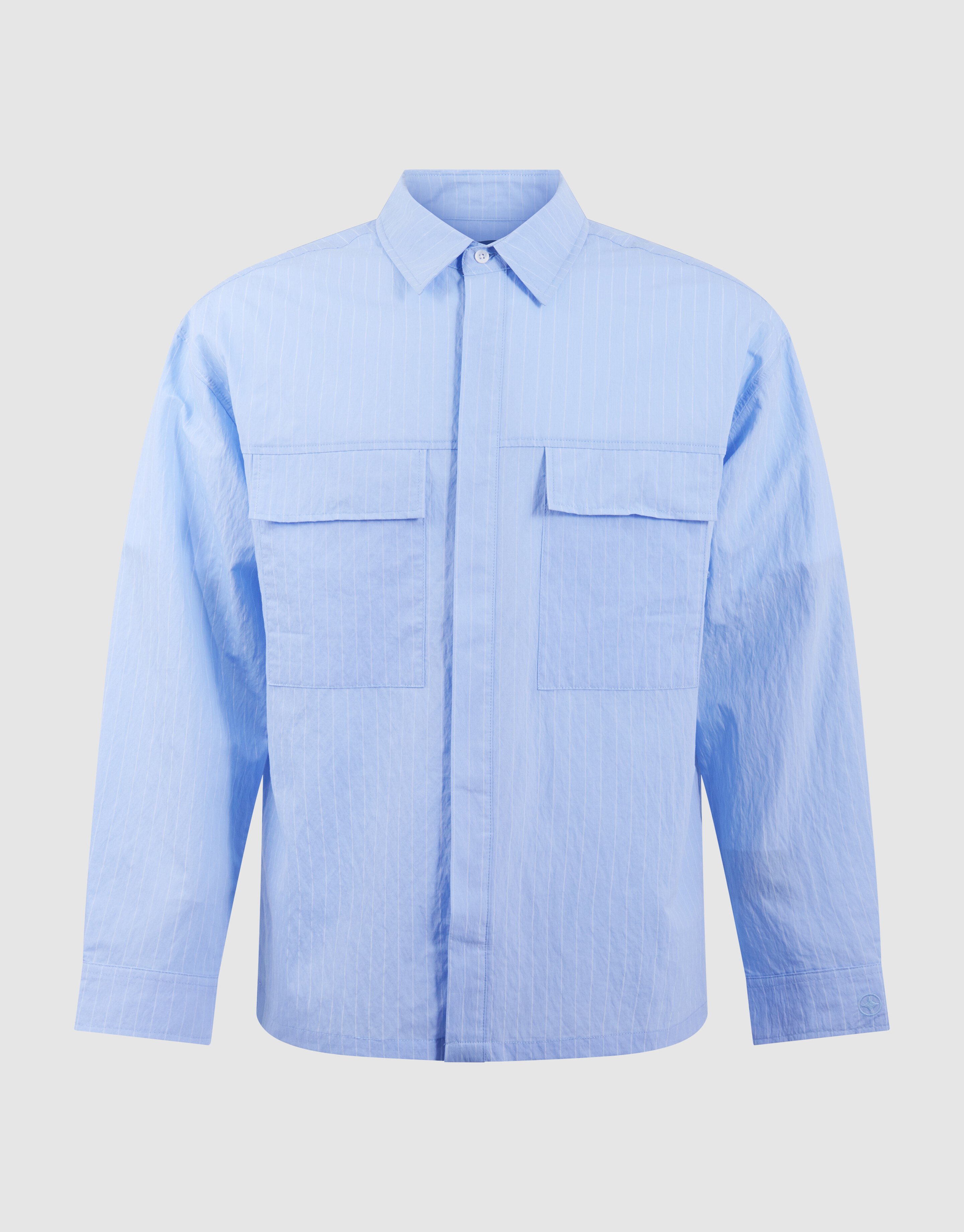 Relaxed Fit Pinstripe Overhemd Lichtblauw SHOEBY MEN