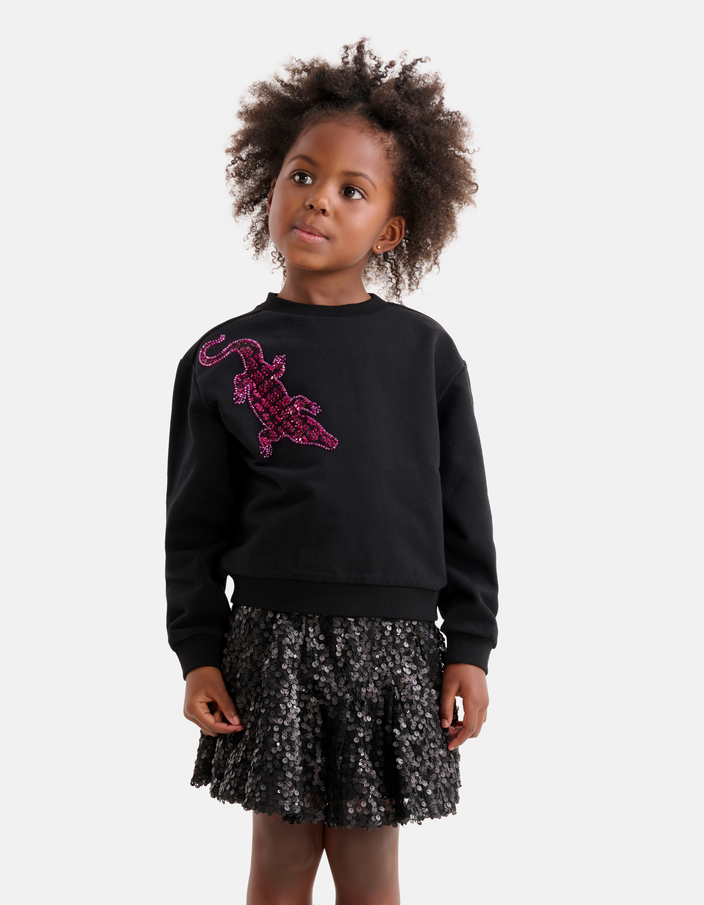 Pailletten Sweater Zwart SHOEBY GIRLS