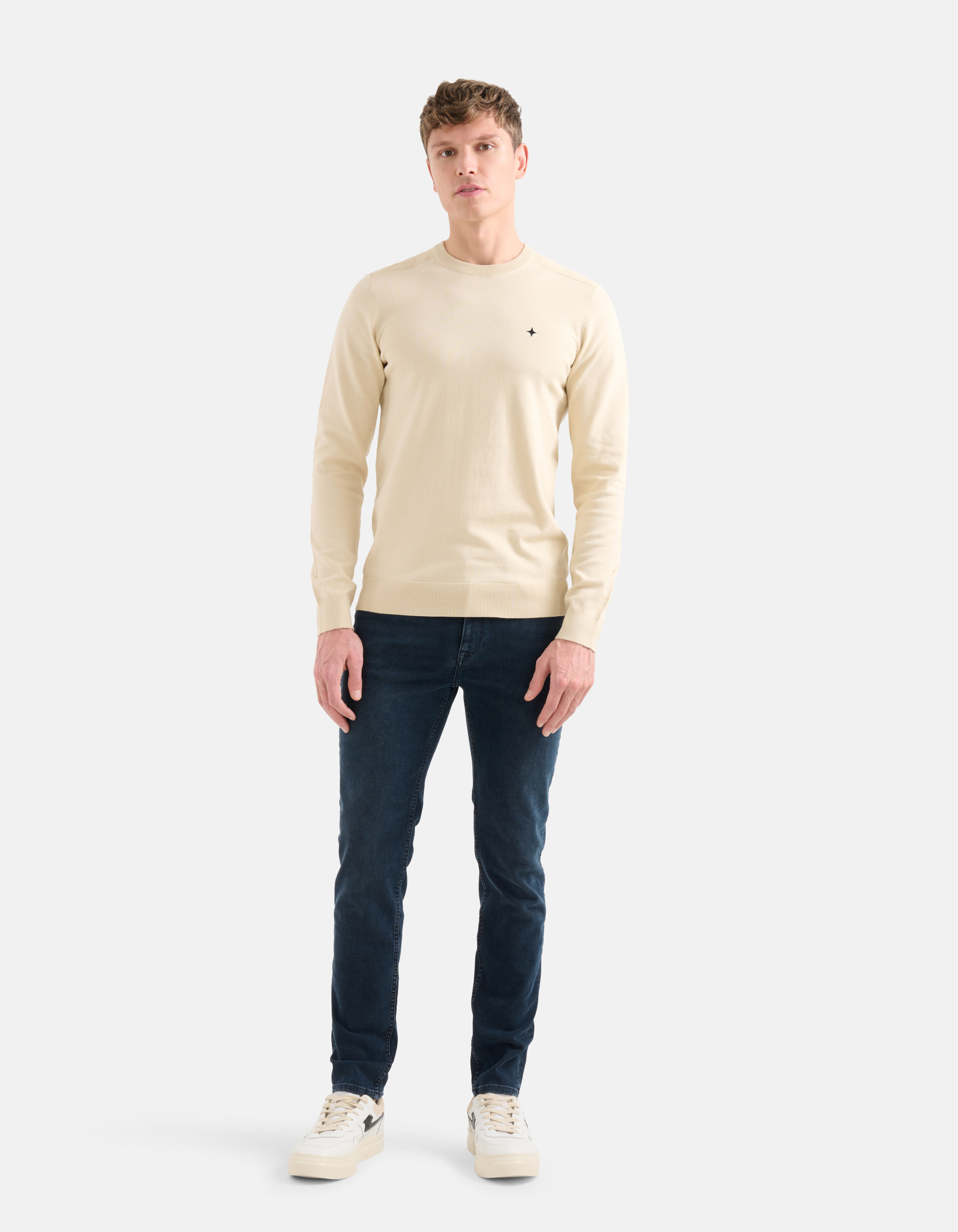 Rib Trui Beige SHOEBY MEN