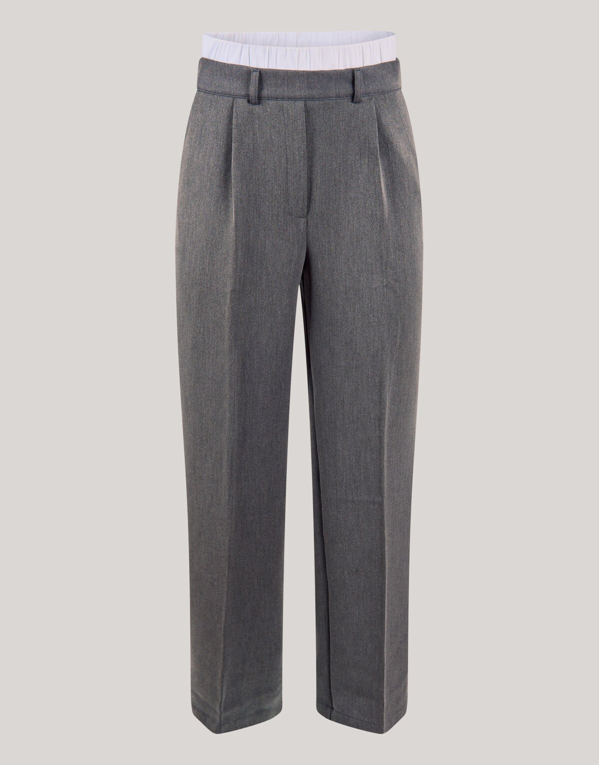 Double Waistband Broek Donkergrjis SHOEBY WOMEN