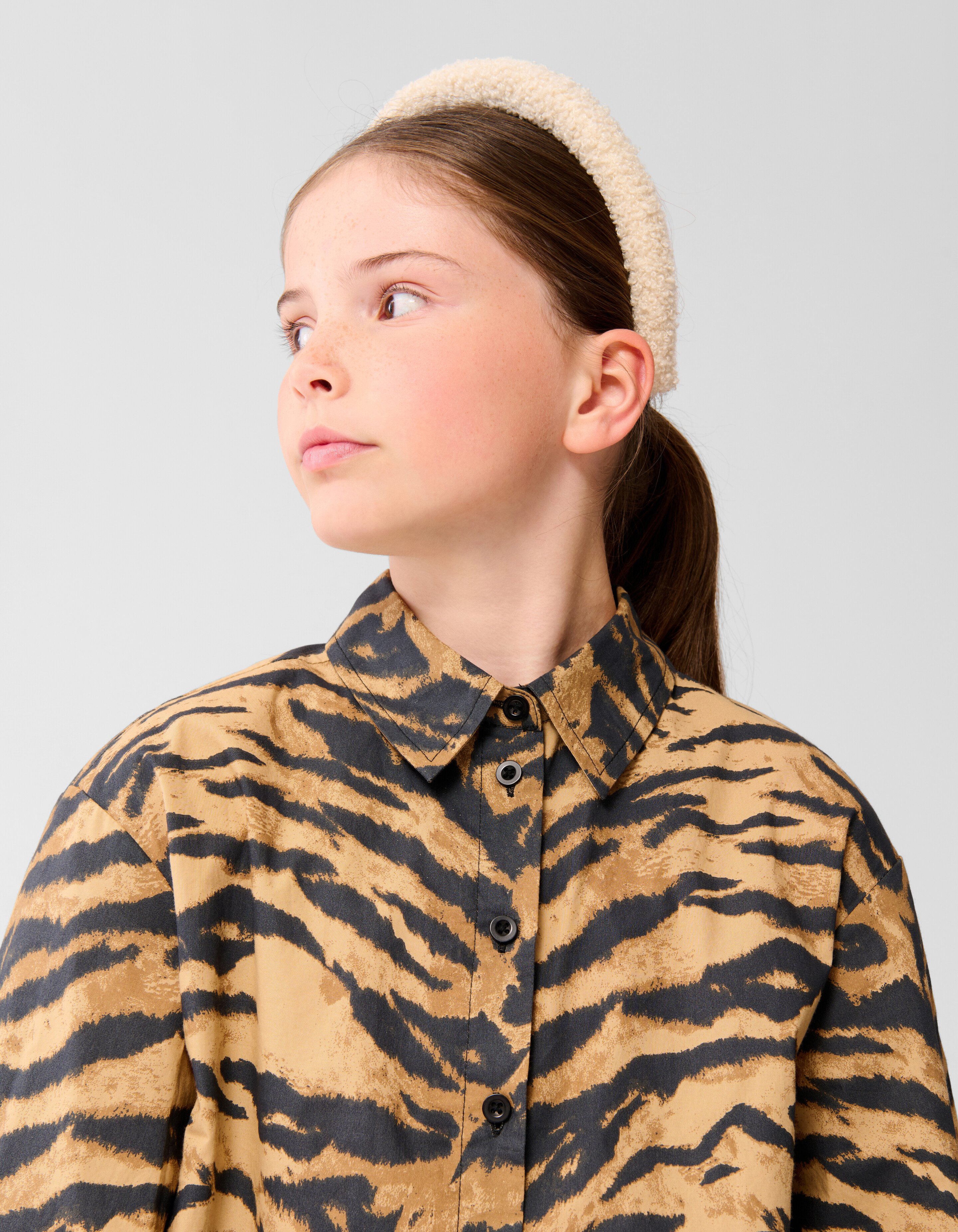 Tijgerprint Jurk Bruin SHOEBY GIRLS