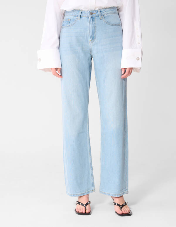 Soft Wide Leg Fit Jeans Bleached SHOEBY WOMEN