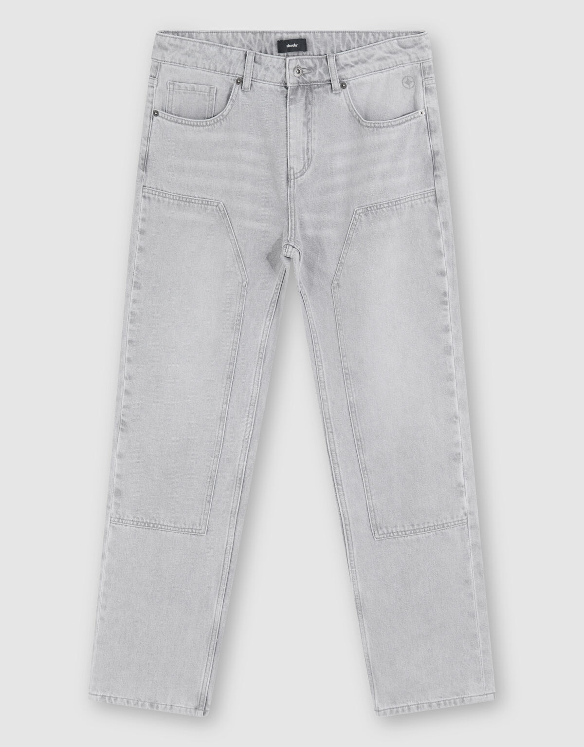 Loose Tapered Fit Jeans Lichtgrijs L32 SHOEBY MEN
