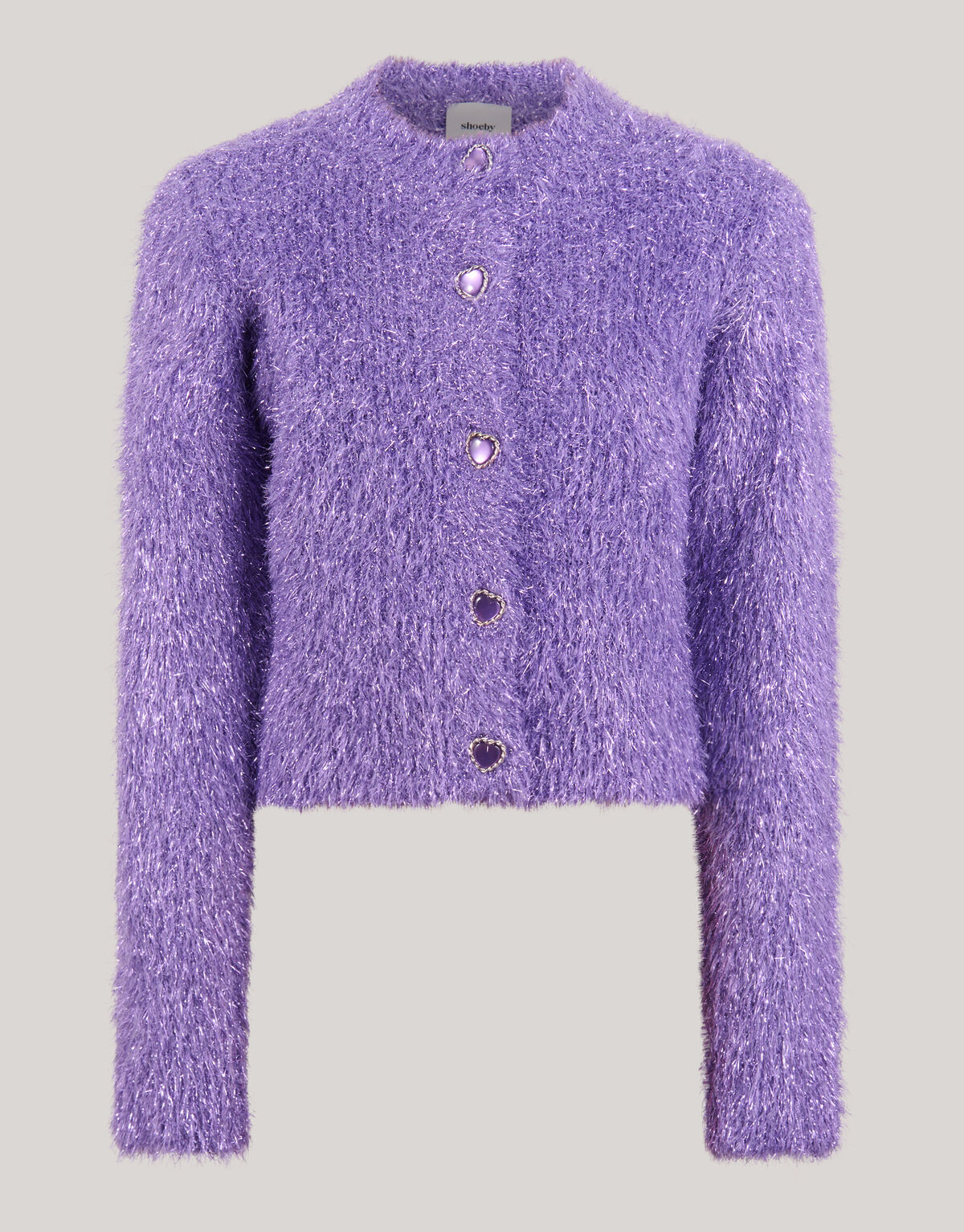 Fluffy Glitter Vest Paars SHOEBY GIRLS