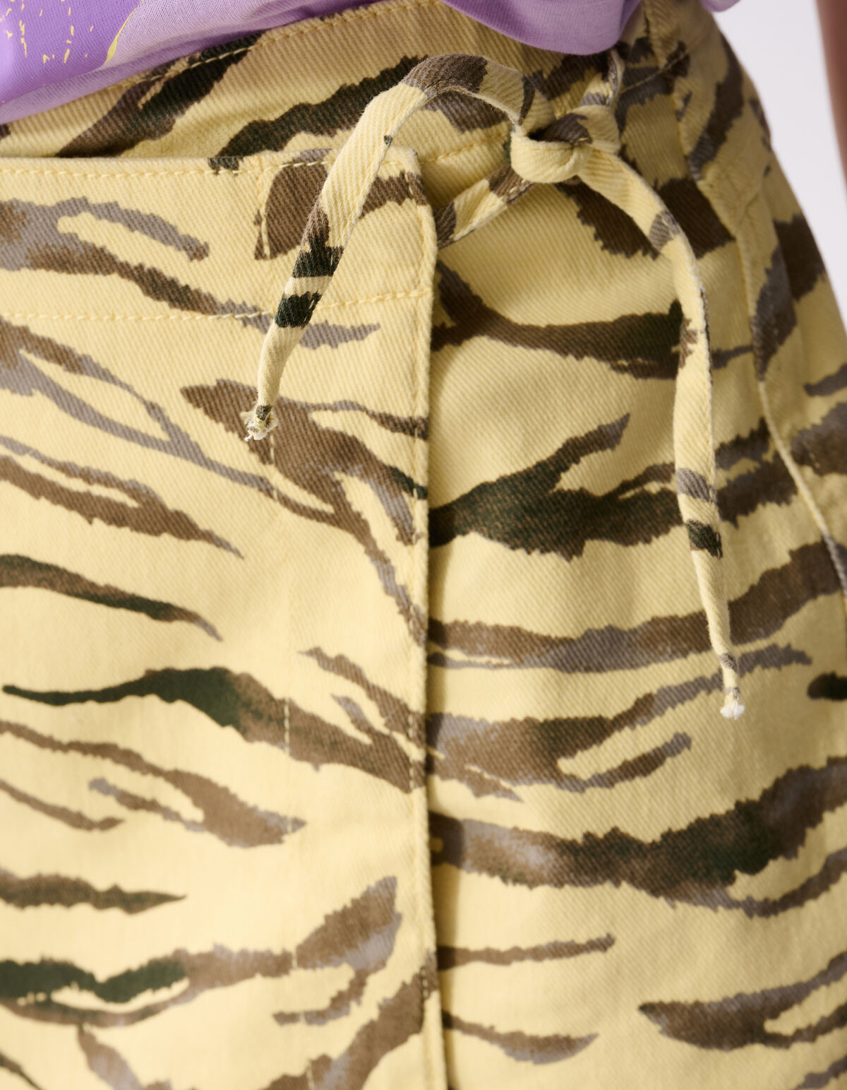 Tiger Denim Skort Lichtgeel SHOEBY GIRLS