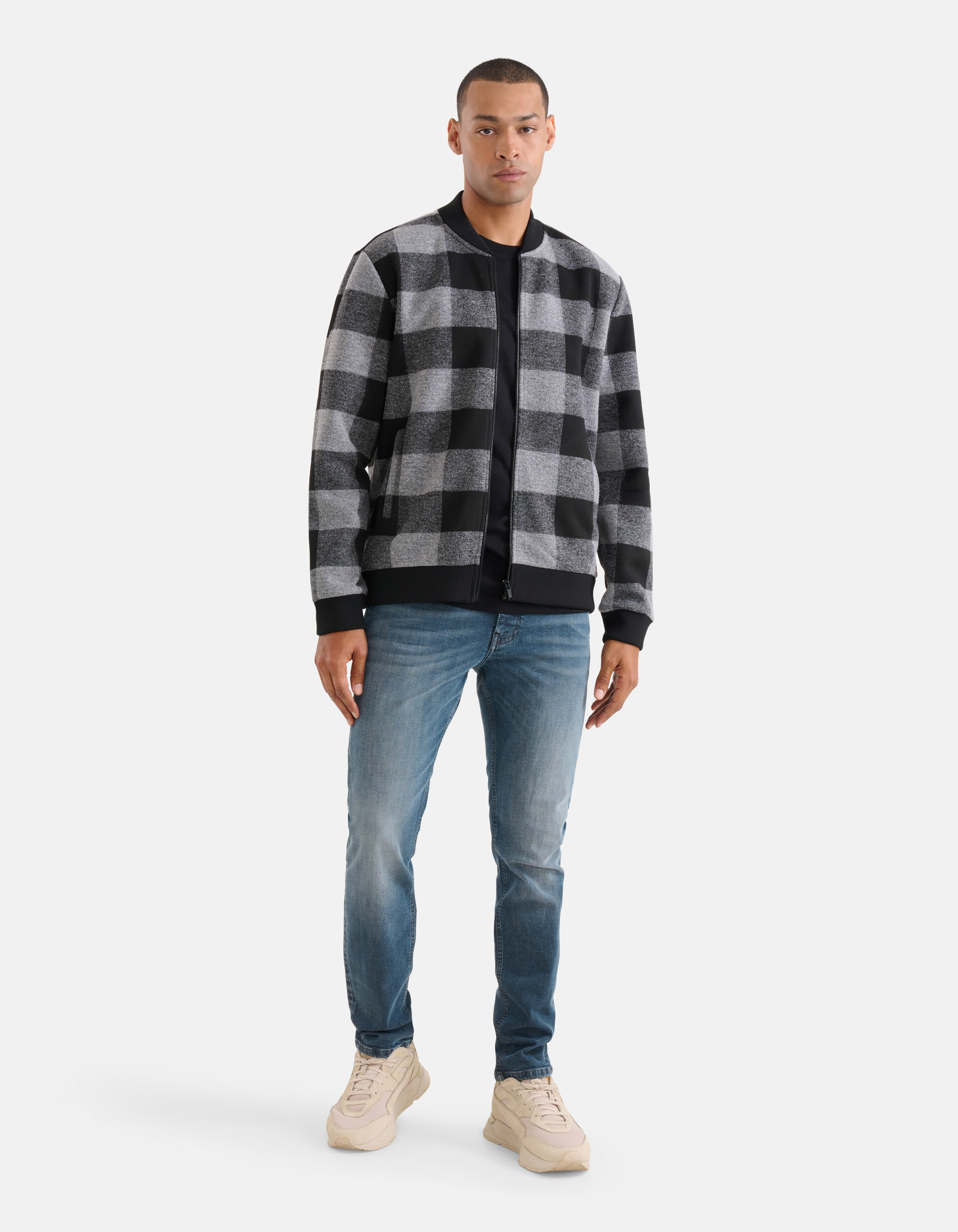 Ruiten Bomber Jack Grijs SHOEBY MEN