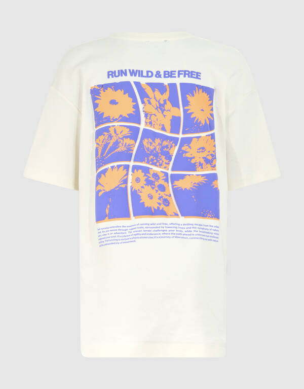 Run Wild Artwork T-shirt Gebroken Wit SHOEBY BOYS