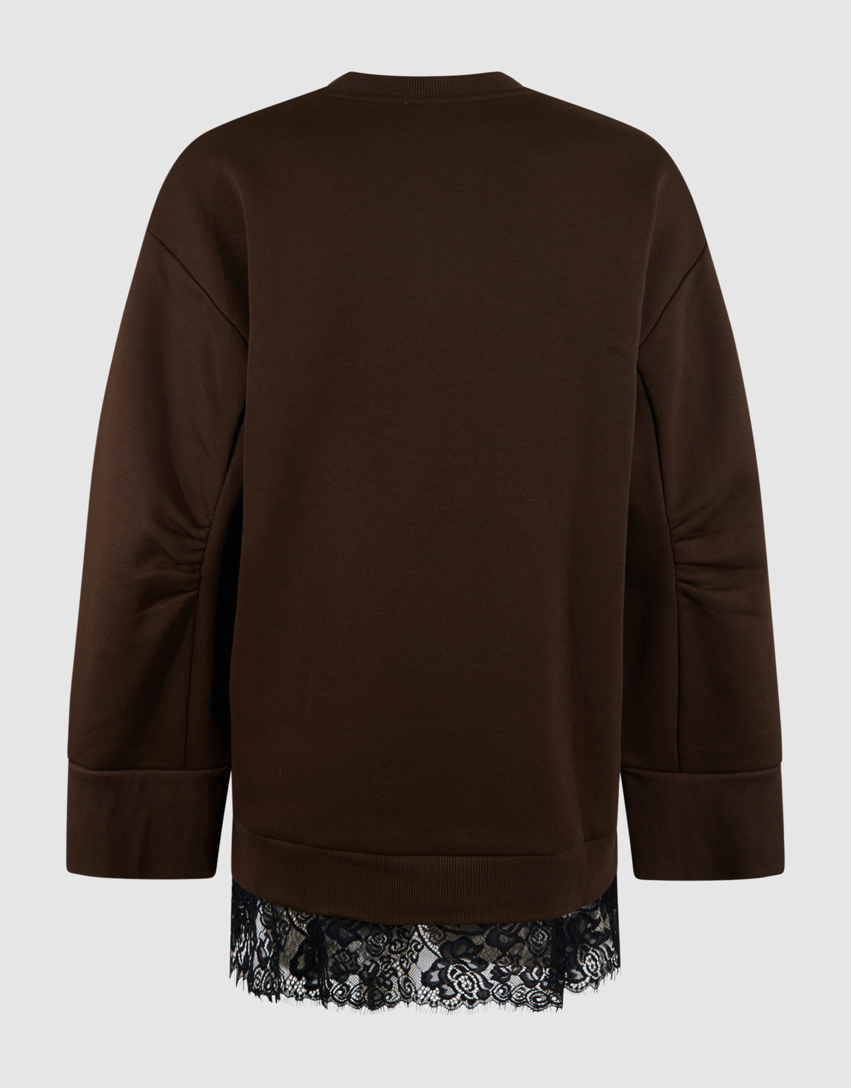 Kanten Oversized Sweater Donkerbruin SHOEBY WOMEN