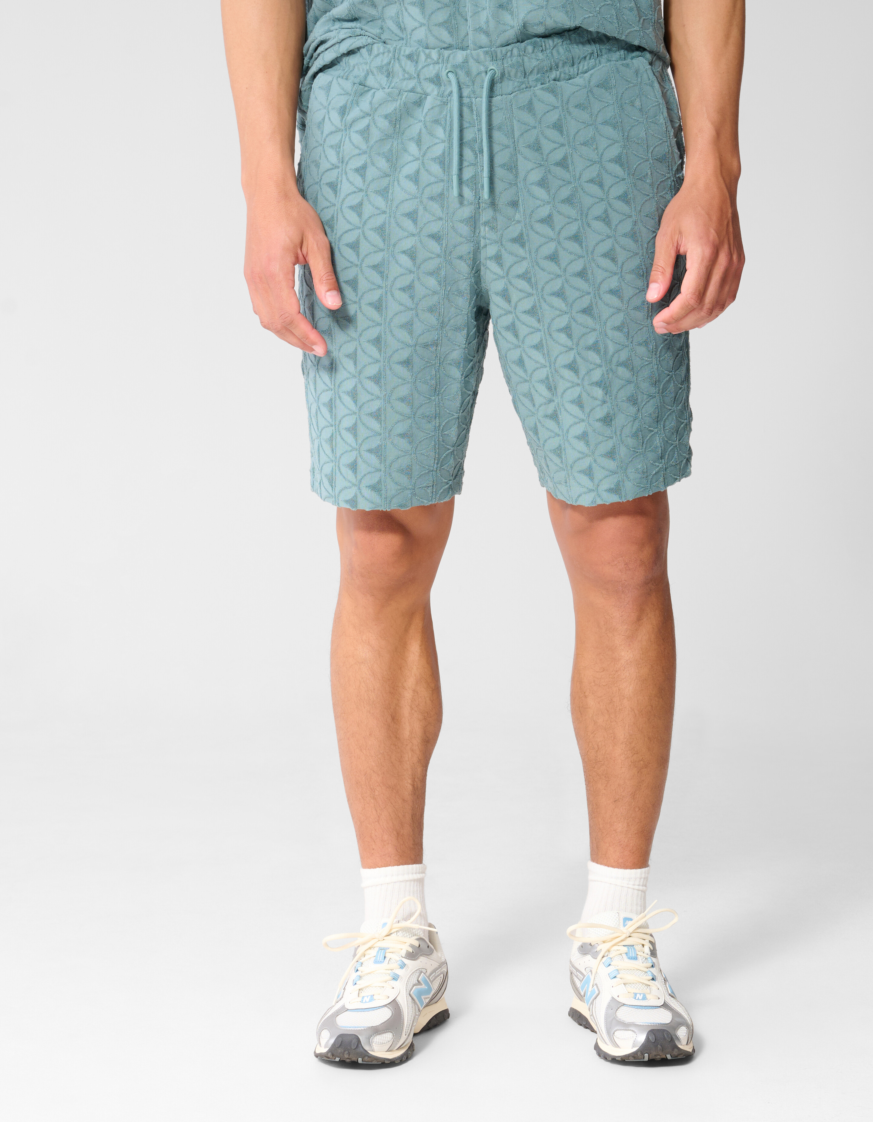Logo Towelling Short Donkergroen SHOEBY MEN
