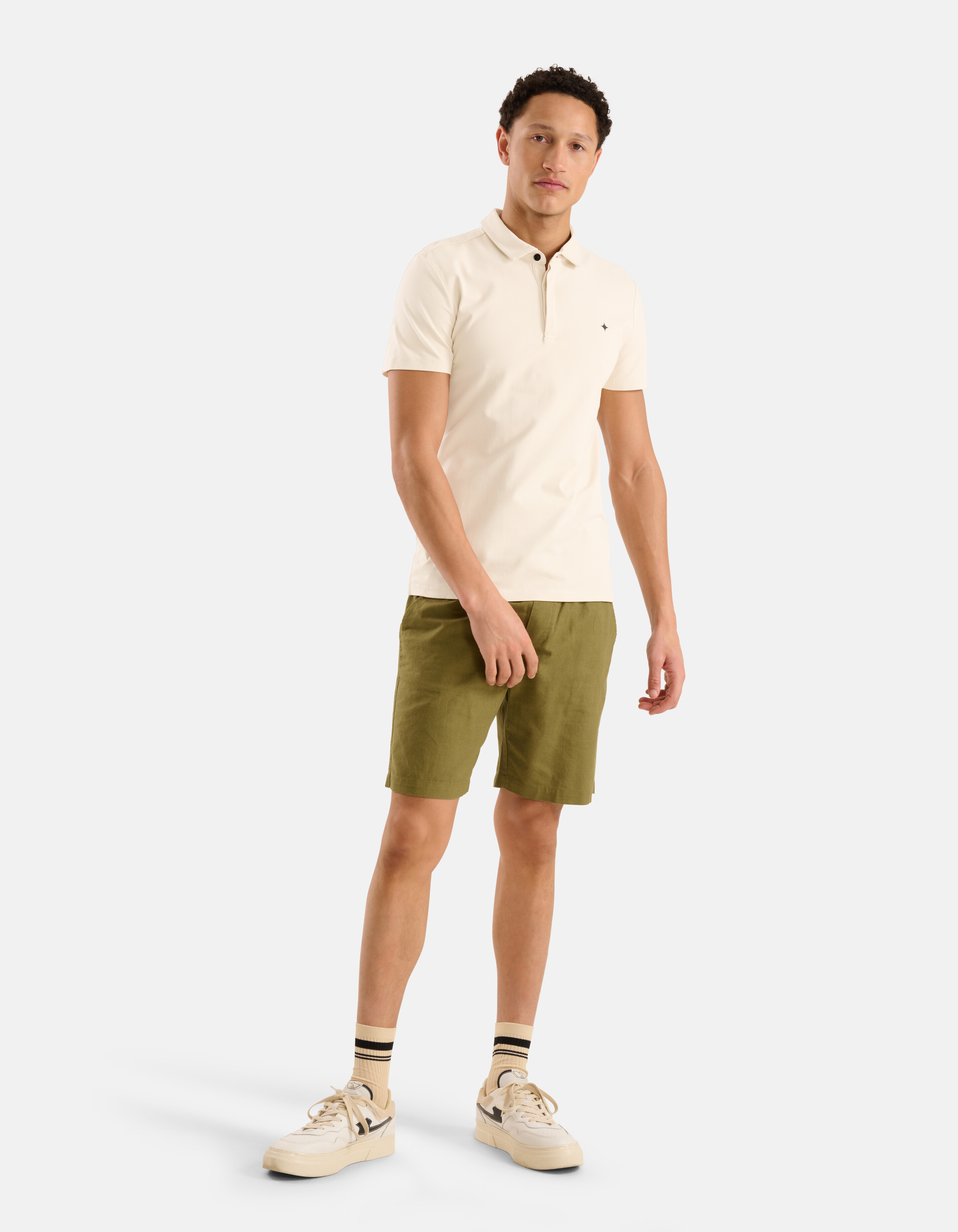 Jersey Polo Gebroken Wit SHOEBY MEN