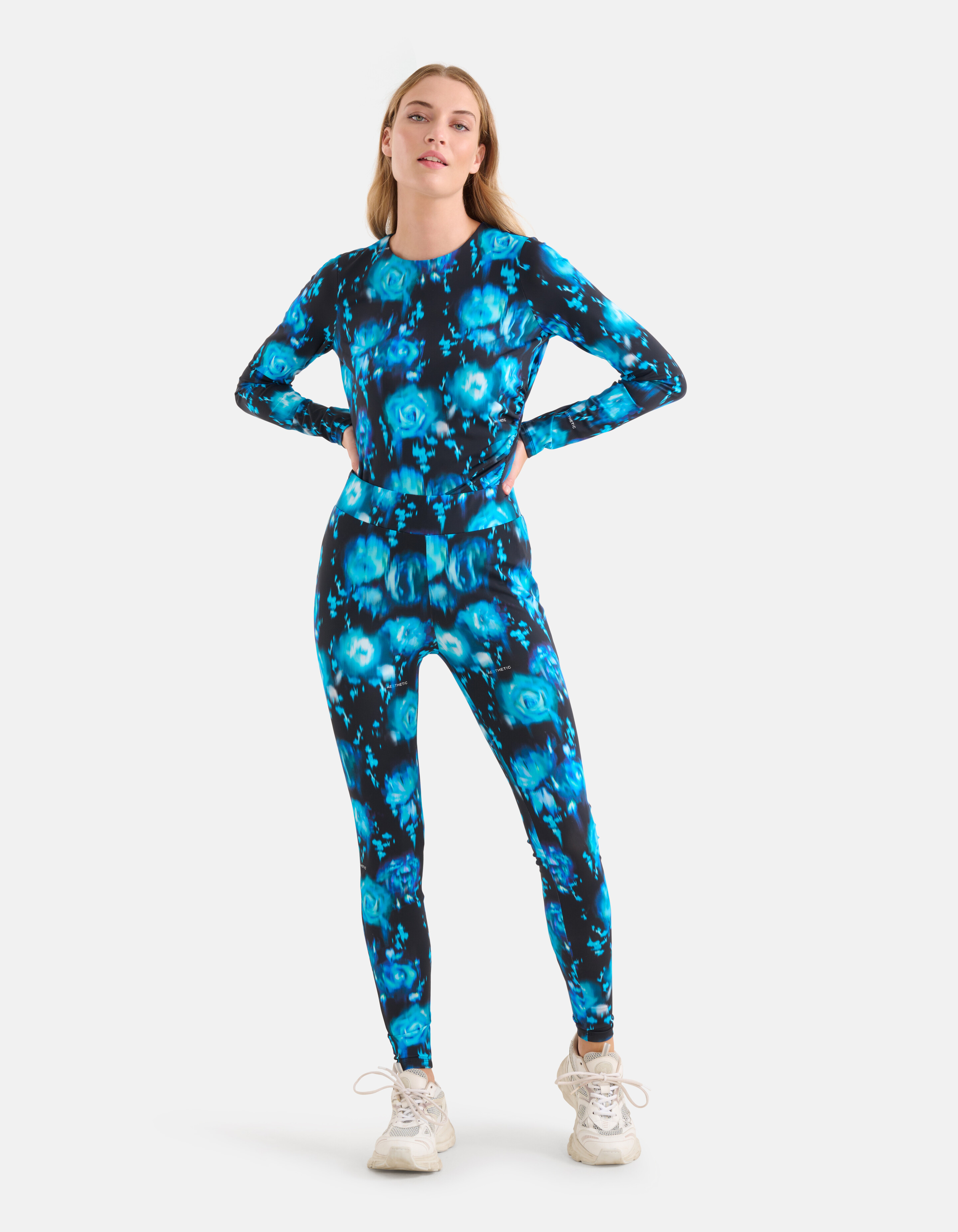 Printed Travel Legging Blauw SHOEBY WOMEN