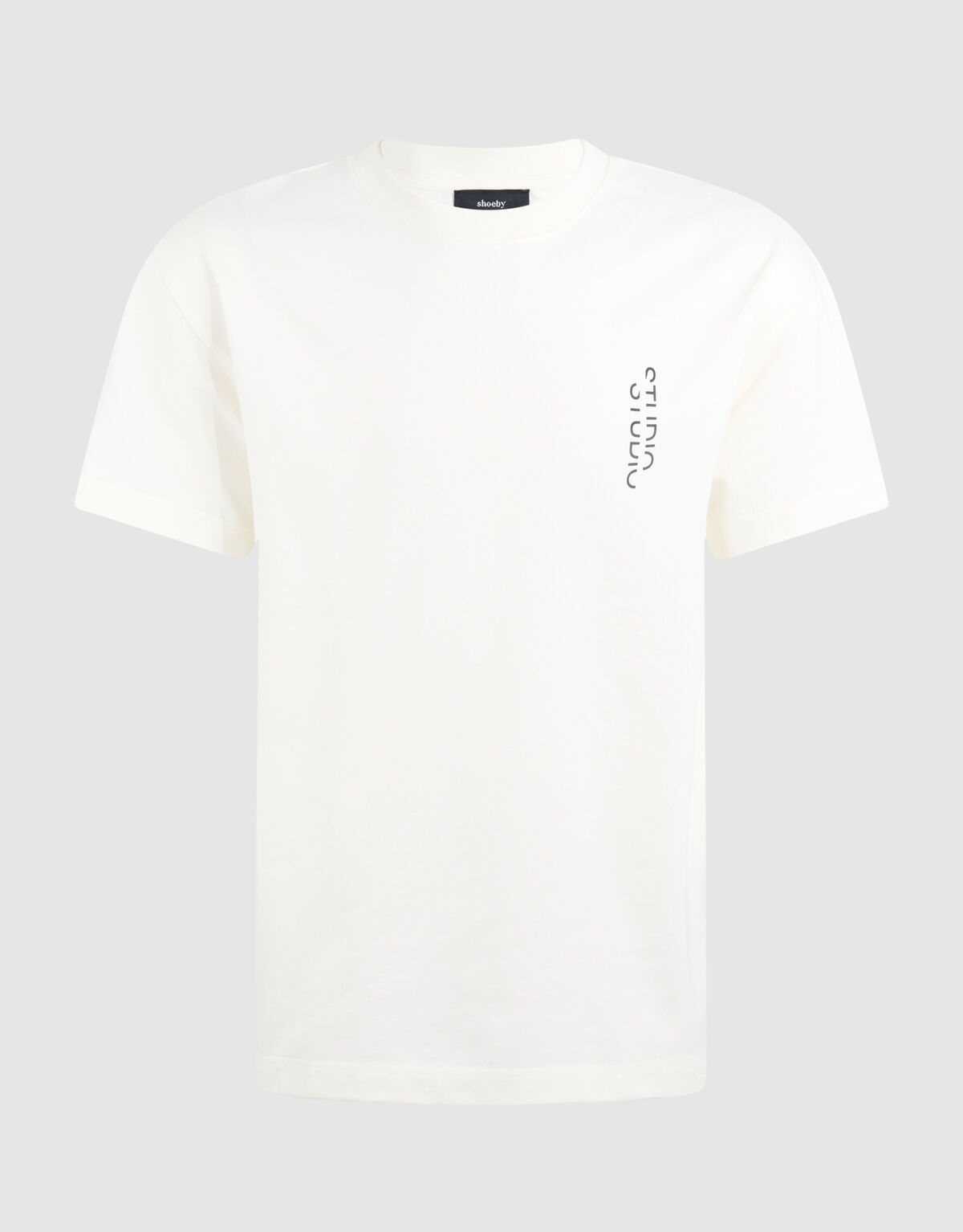 Tekst Artwork T-shirt Gebroken Wit SHOEBY MEN