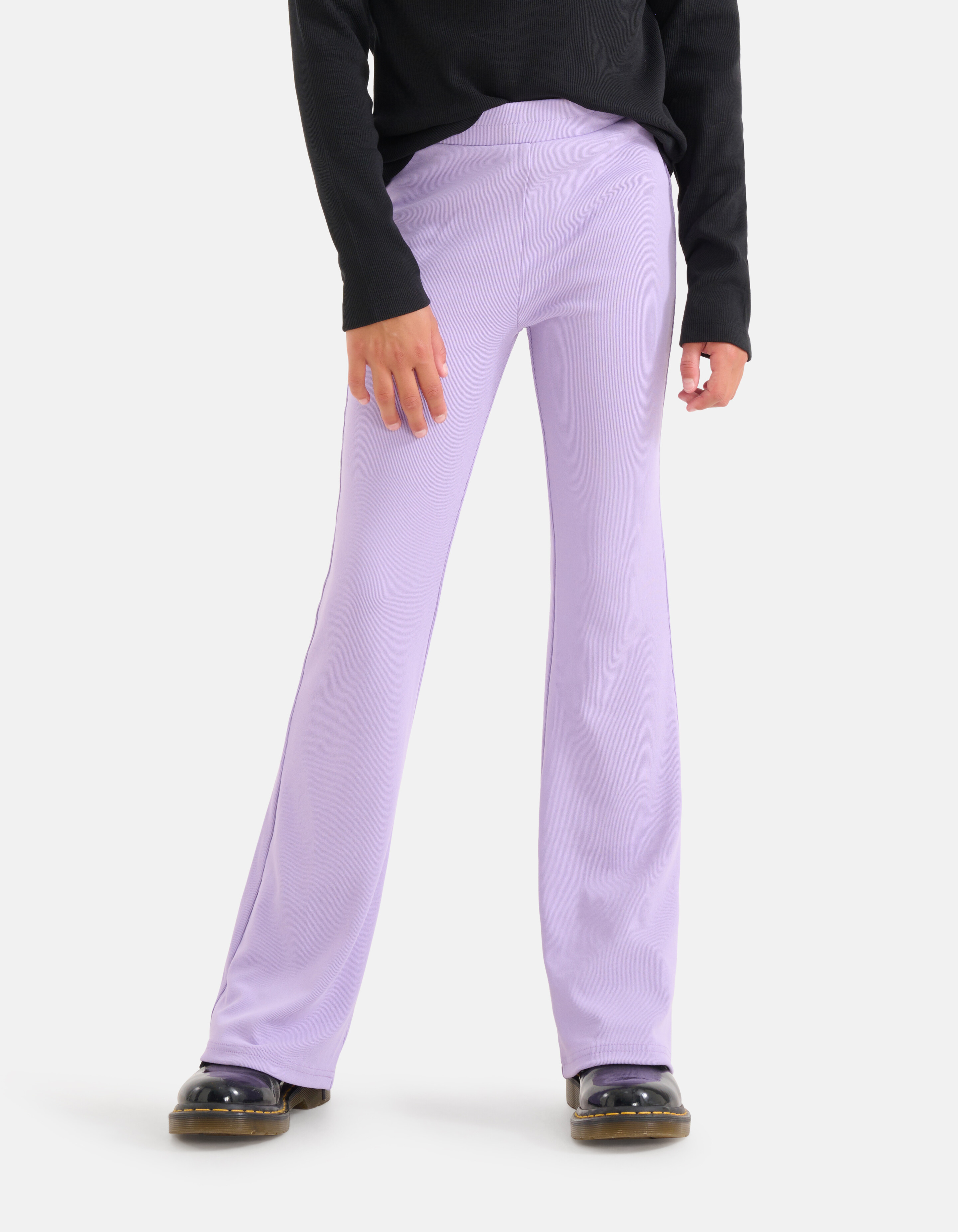 Rib Flared Legging Paars SHOEBY GIRLS