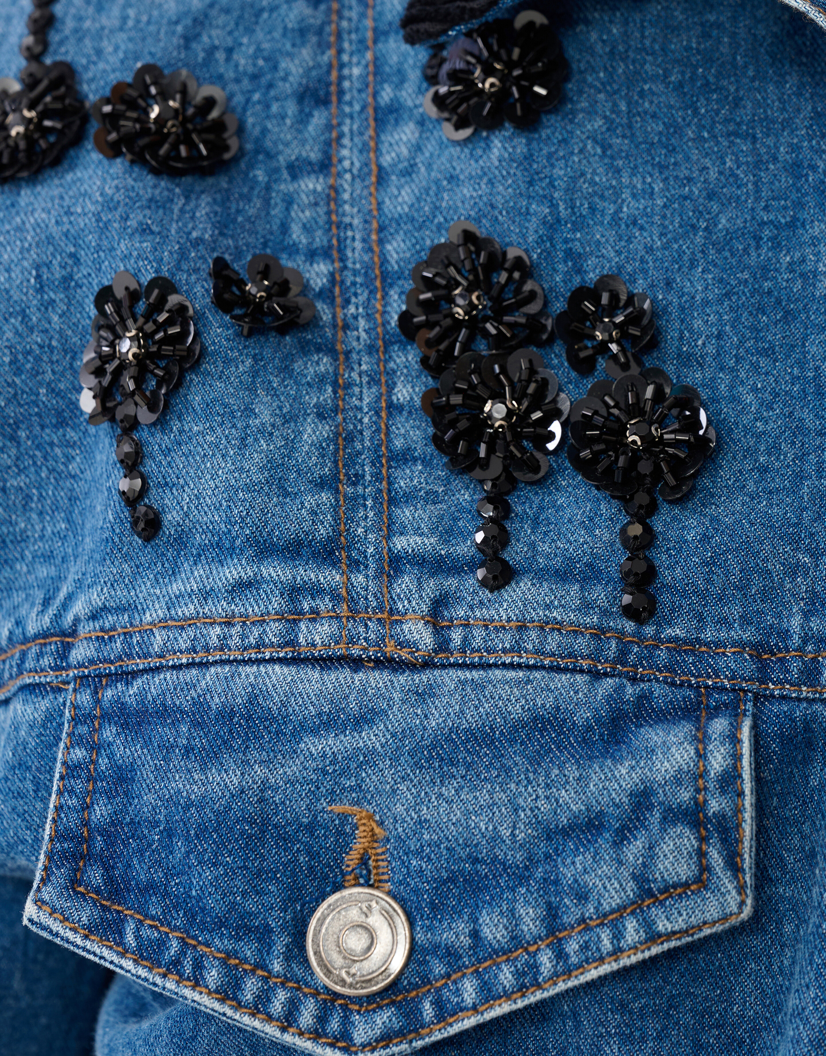 Embellished Denim Jack Blauw By Mieke SHOEBY WOMEN
