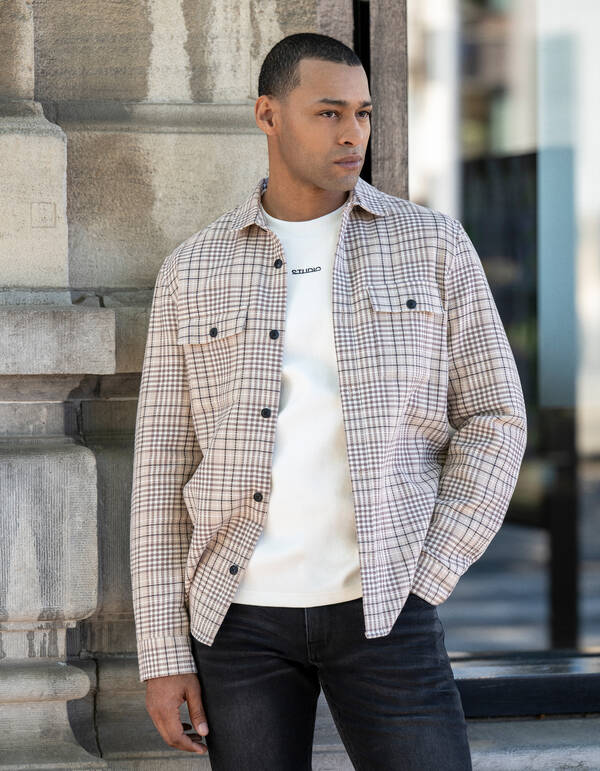 Ruiten Overshirt Zand SHOEBY MEN