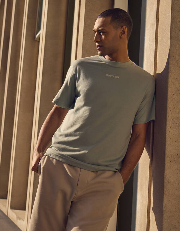 Eighty One Tekst T-shirt Lichtgroen SHOEBY MEN