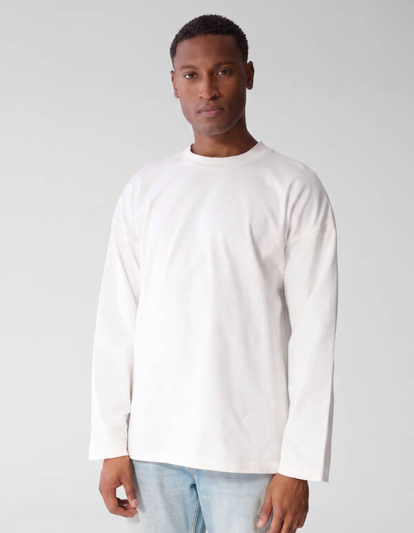 Basis Relaxed Fit Longsleeve Wit SHOEBY MEN