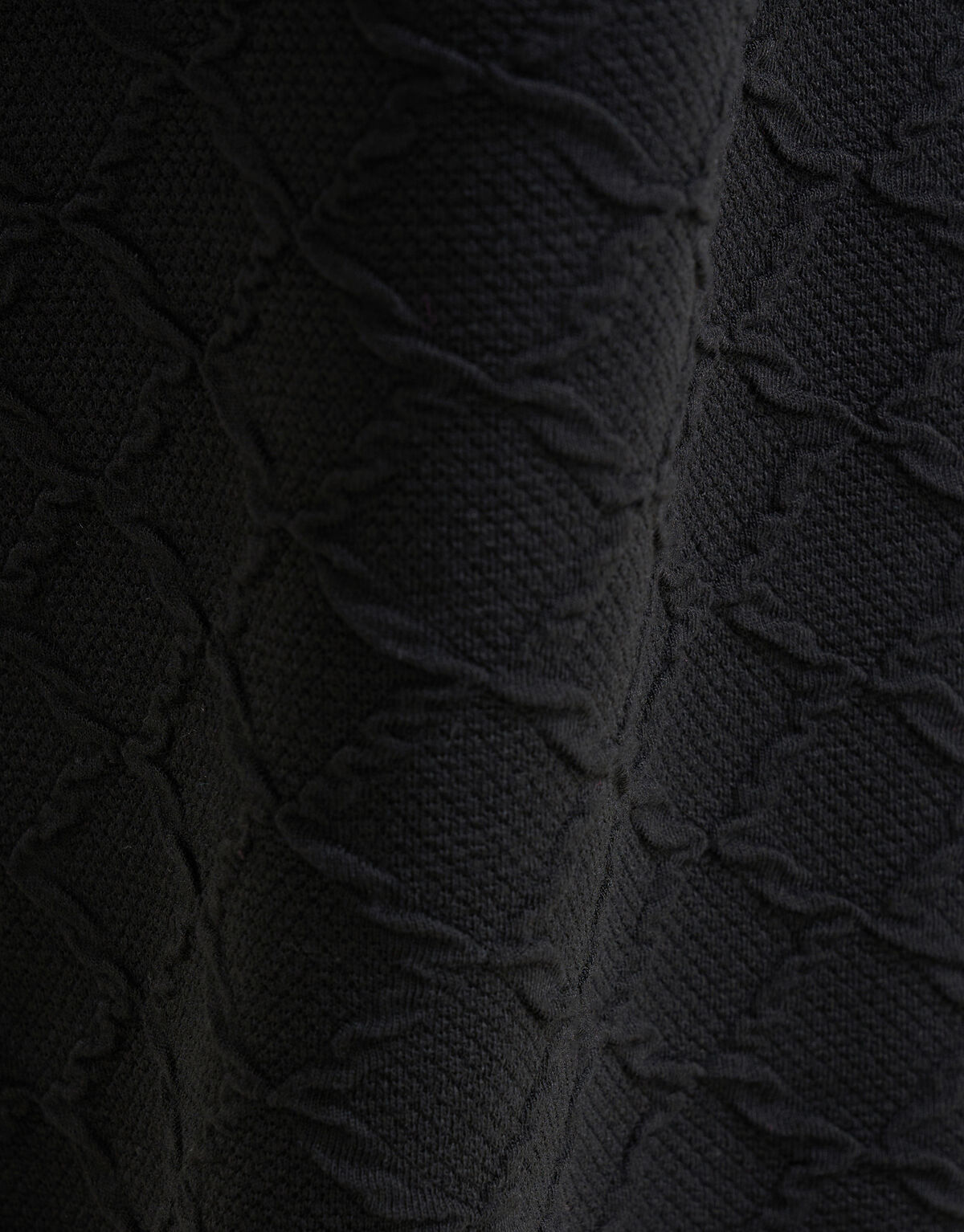 Structuur Wide Leg Broek Zwart SHOEBY WOMEN