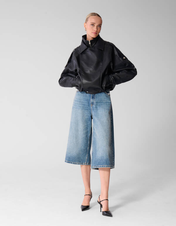 Faux Leather Funnel Neck Jack Zwart SHOEBY WOMEN