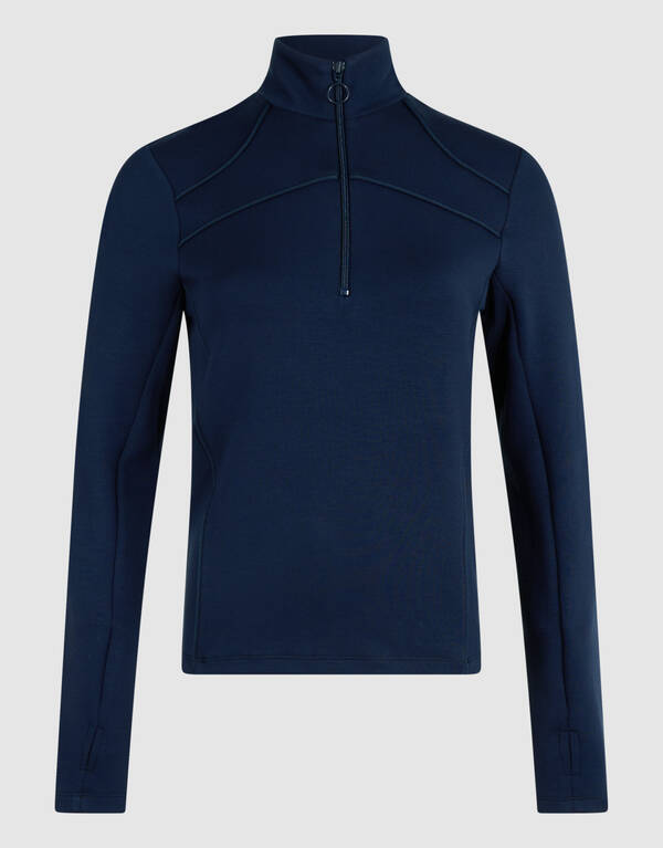 Zipper Longsleeve Top Donkerblauw SHOEBY WOMEN