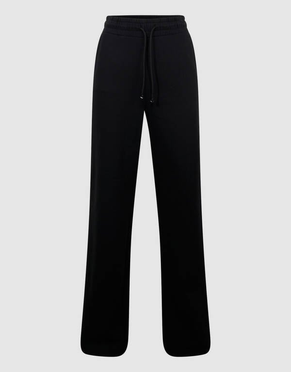 Wide Leg Jogger Broek Zwart SHOEBY WOMEN