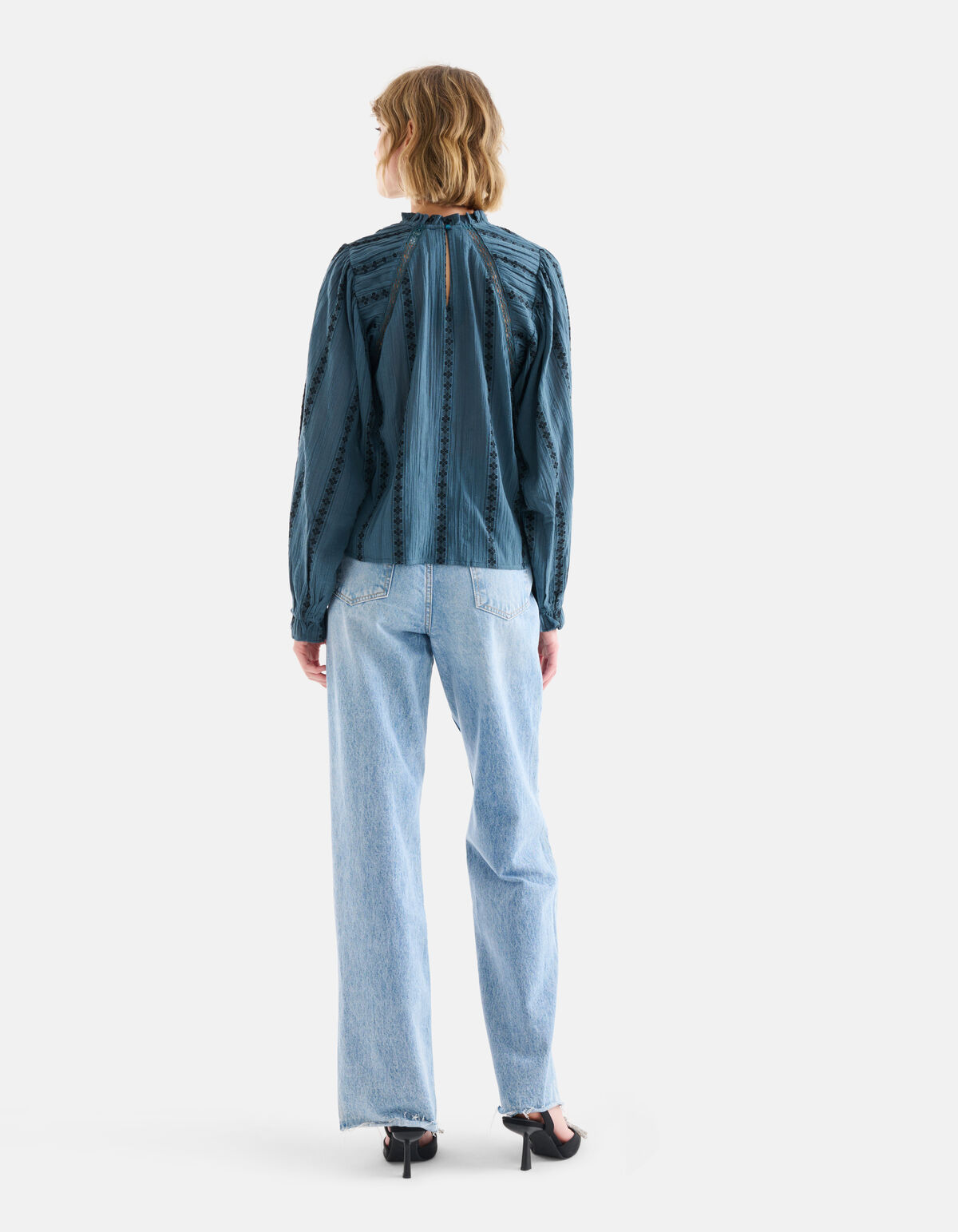 Kanten Top Petrol SHOEBY WOMEN
