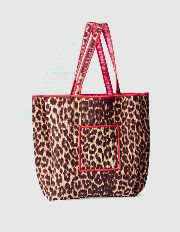Reversible Printed Shopper Roze SHOEBY ACCESSOIRES