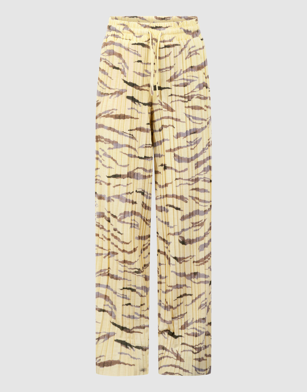 Tijger Pliss&eacute; Broek Lichtgeel SHOEBY GIRLS