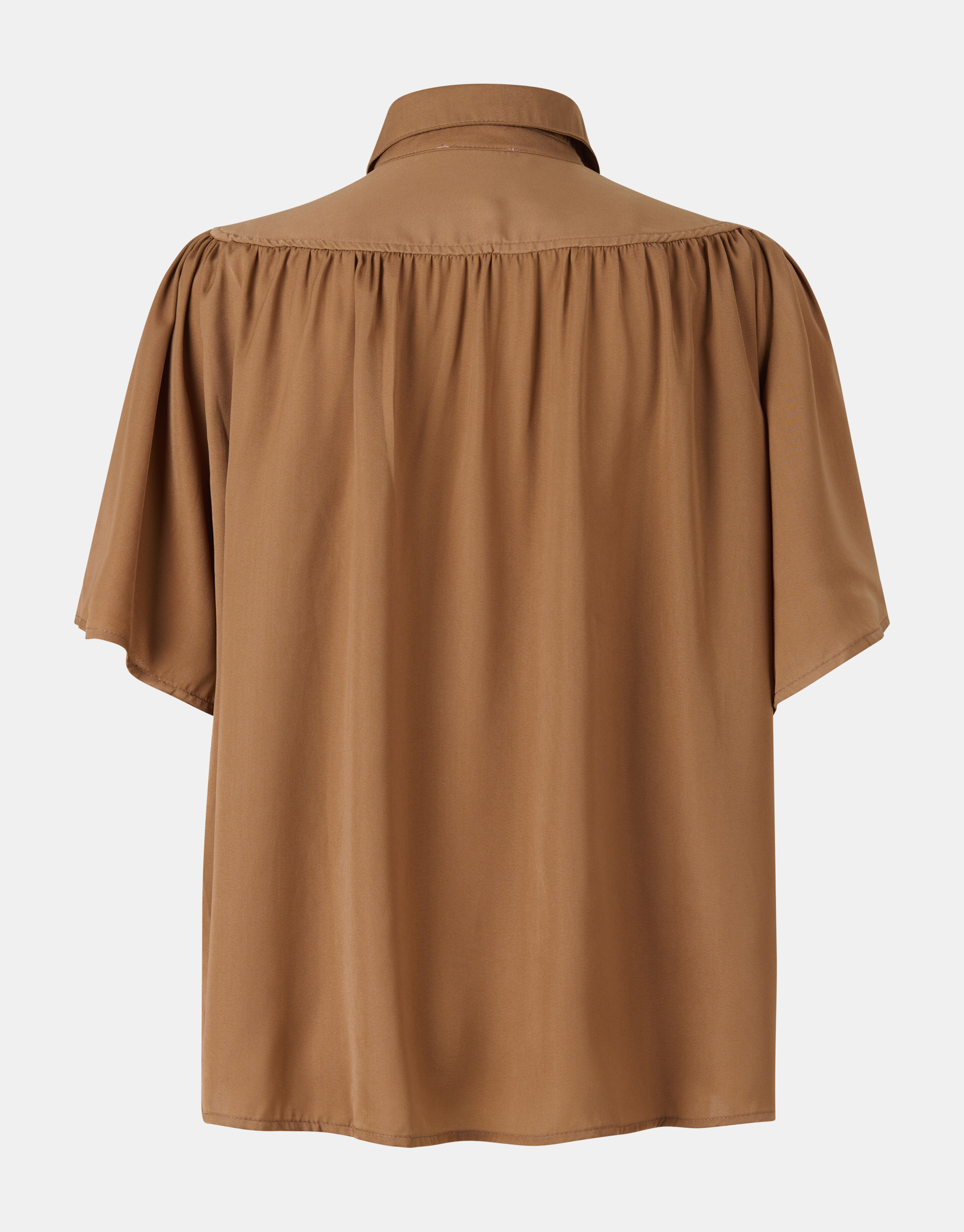 Oversized Satijnen Blouse Bruin SHOEBY WOMEN