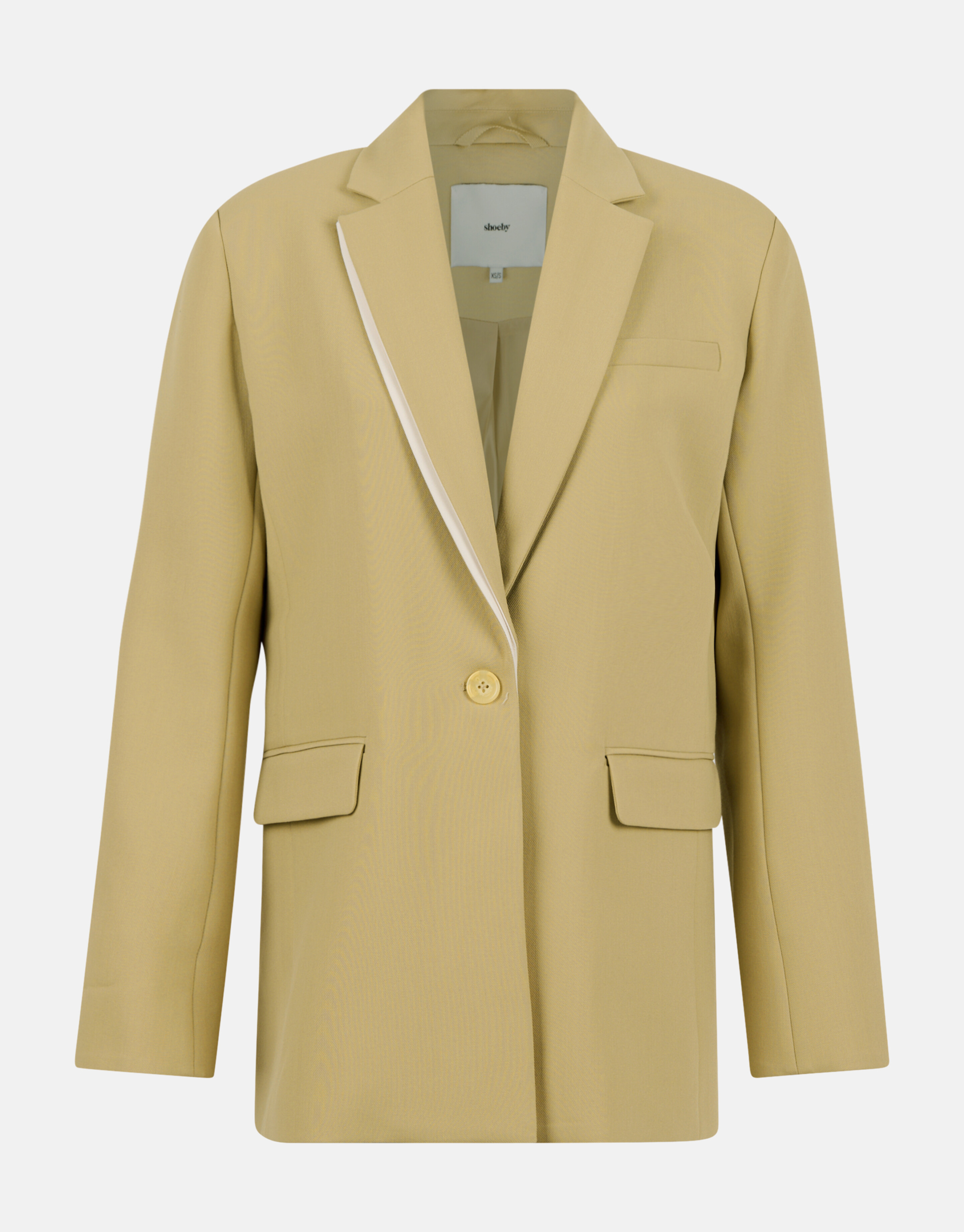 Oversized Colorblock Blazer Groen By Mieke SHOEBY WOMEN