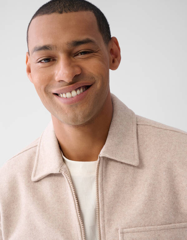 Zip Overshirt Zand SHOEBY MEN